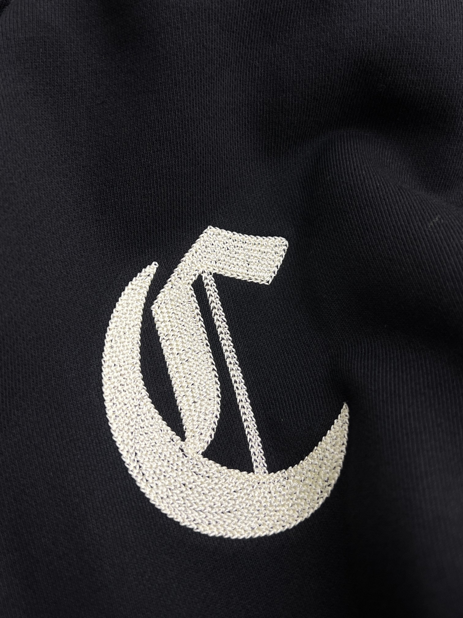 CELINE Zipped Hoodie 'Black/White'  (RY09I670Q-38AW）