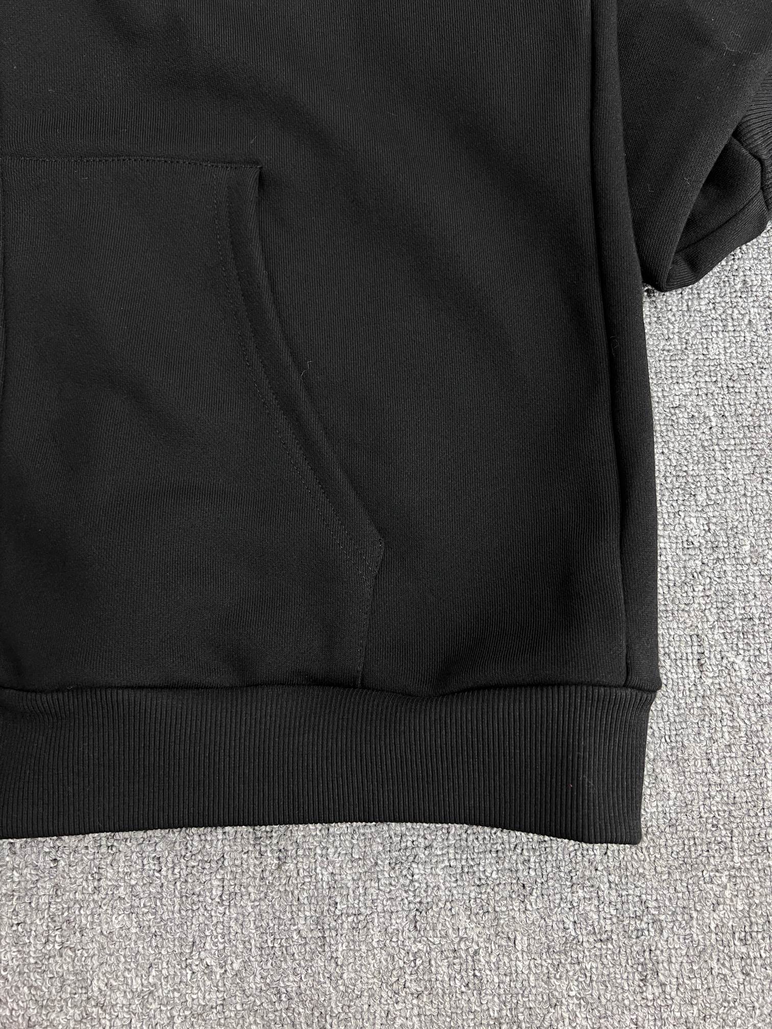 CELINE Zipped Hoodie 'Black/White'  (RY09I670Q-38AW）