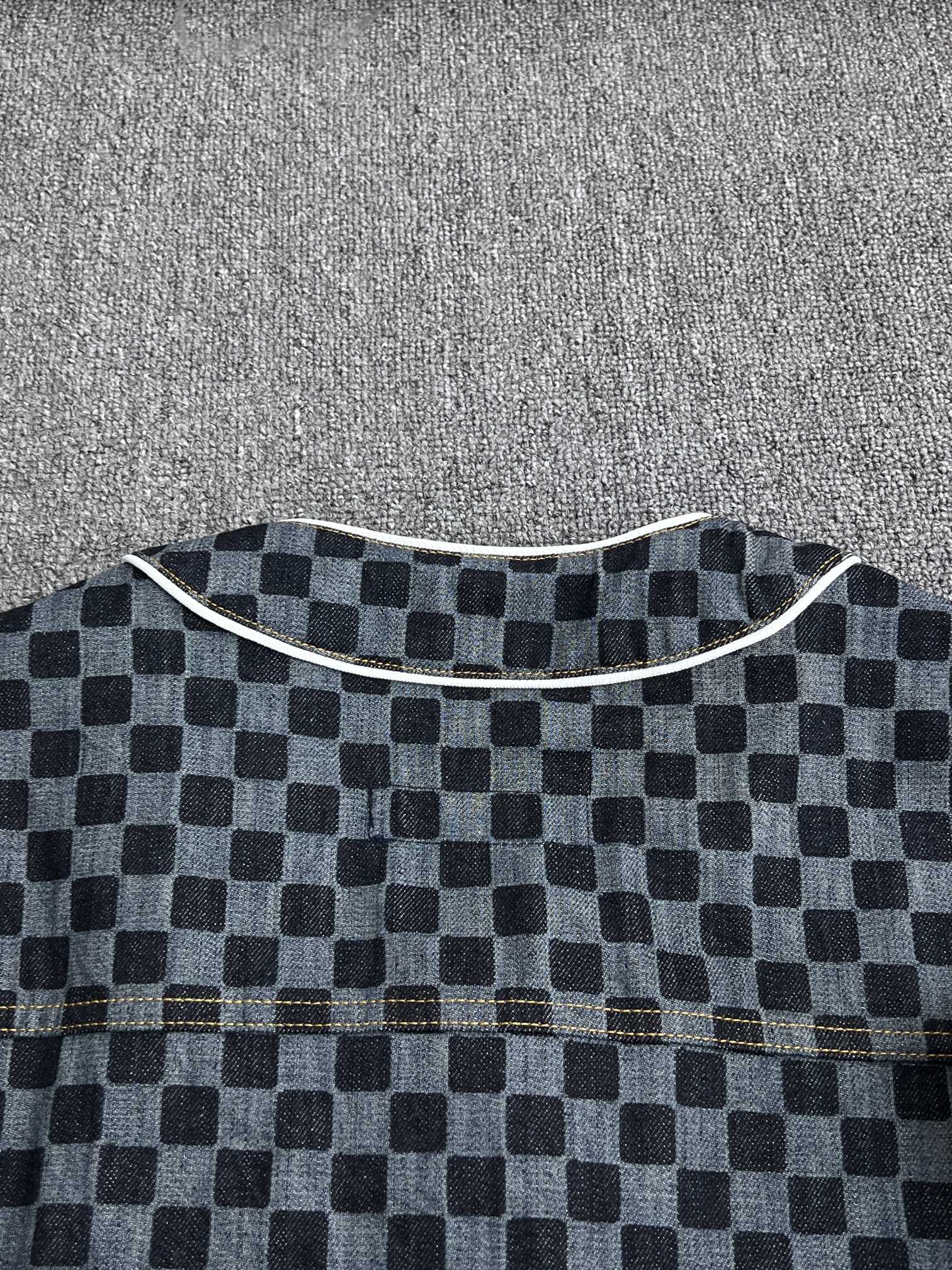 Louis Vuitton Damier Denim Baseball Shirt（1AIMJG）
