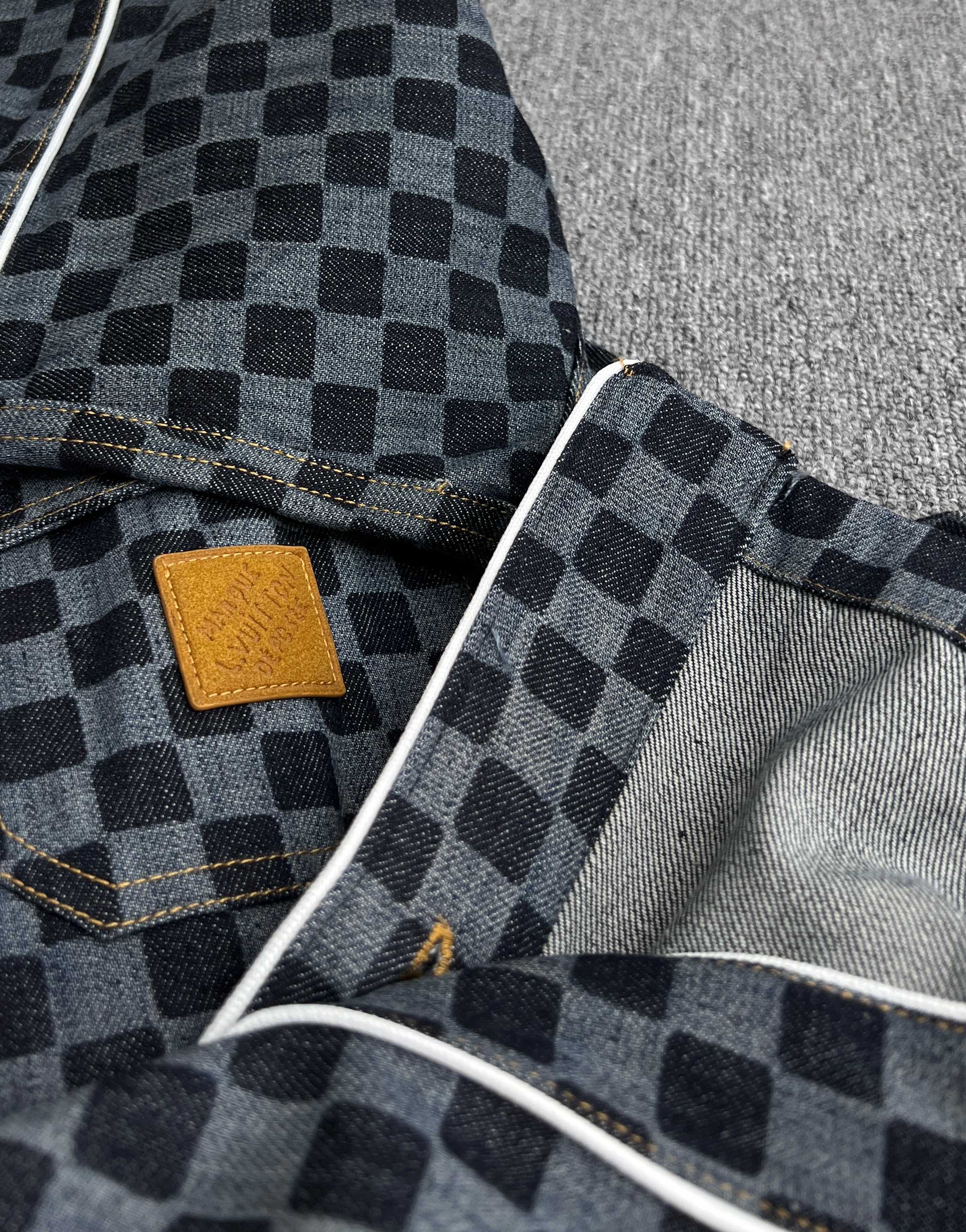 Louis Vuitton Damier Denim Baseball Shirt（1AIMJG）