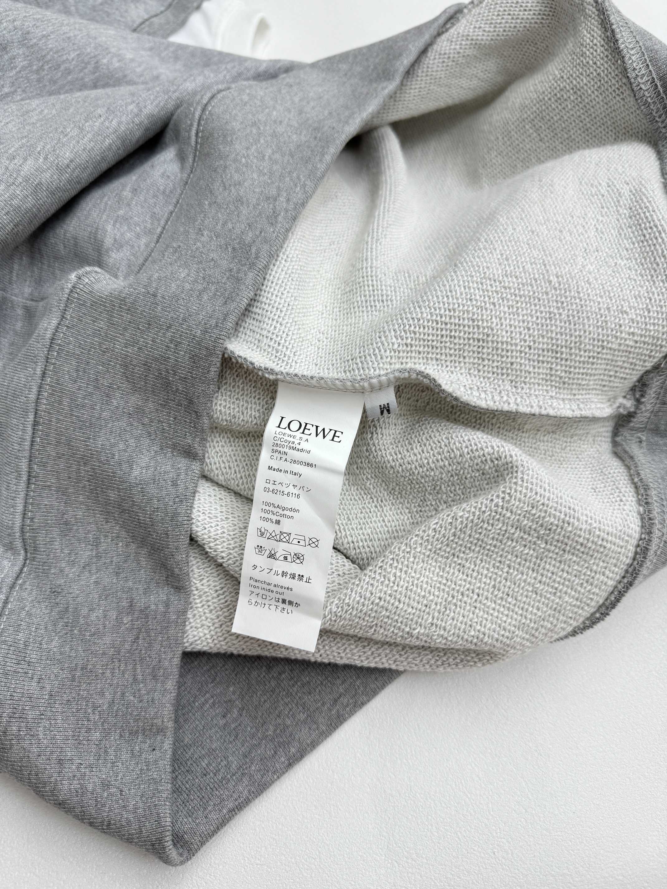 Loewe cotton sweatshirt grey (H526Y24X69-1440）