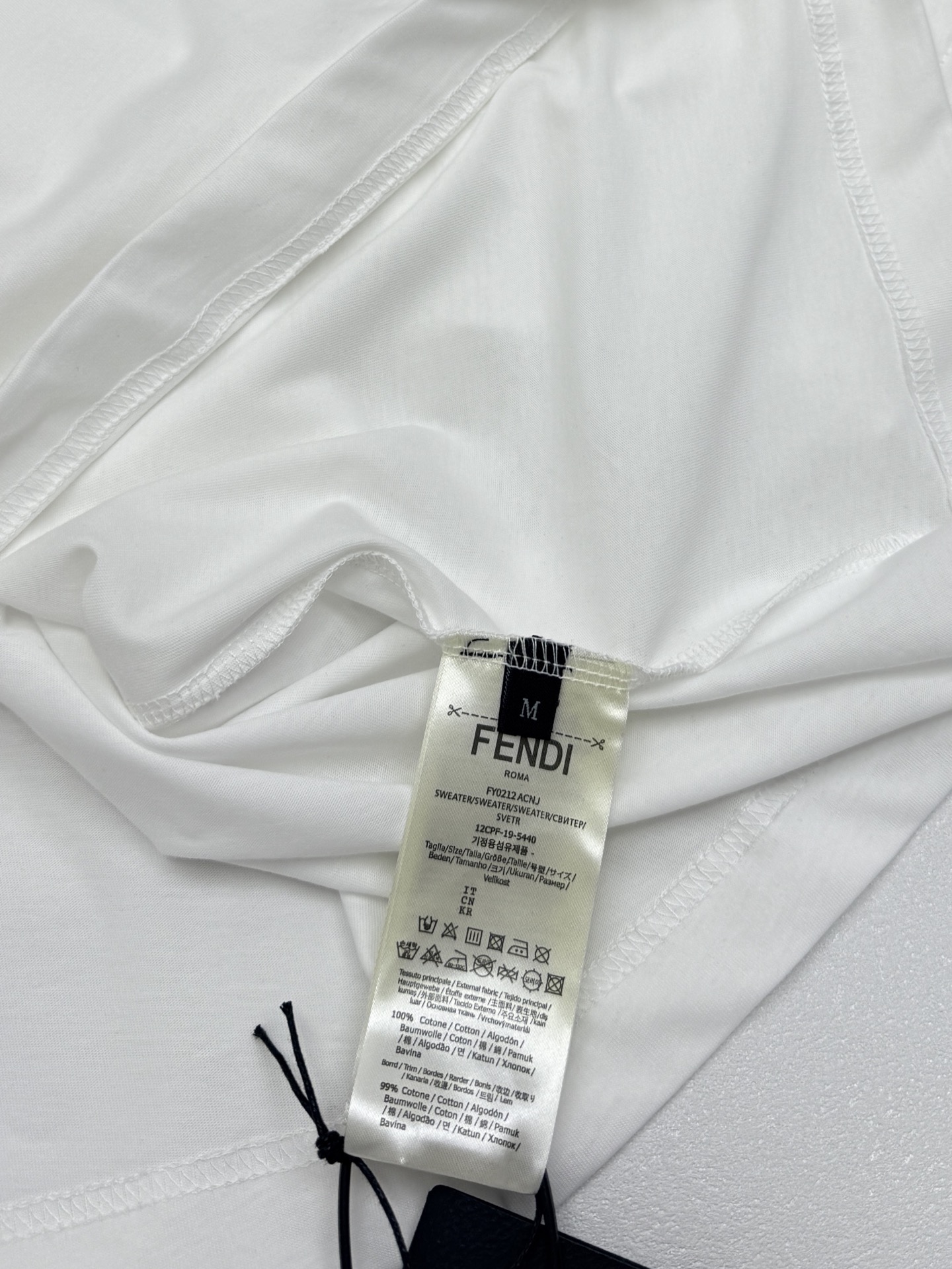 FENDI logo-print T-shirt  (FY1319AW0WF0QA0）