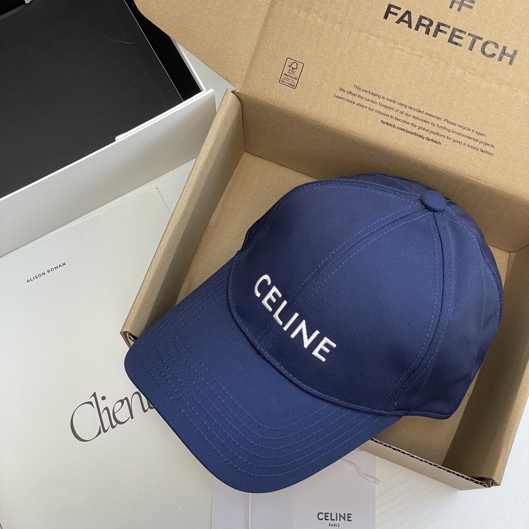 CELINE BASEBALL CAP IN COTTON（2AUA1242N.38NO）