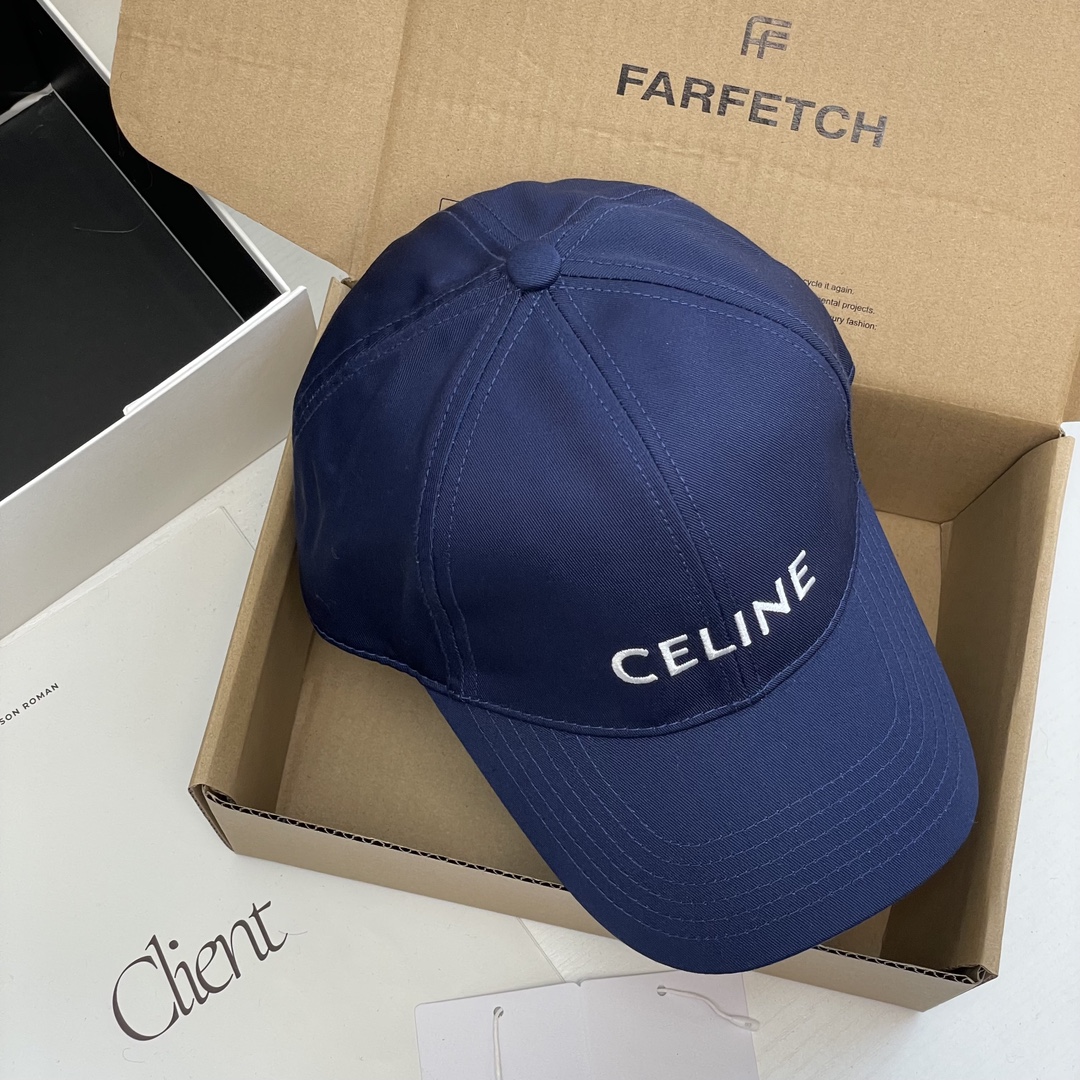 CELINE BASEBALL CAP IN COTTON（2AUA1242N.38NO）