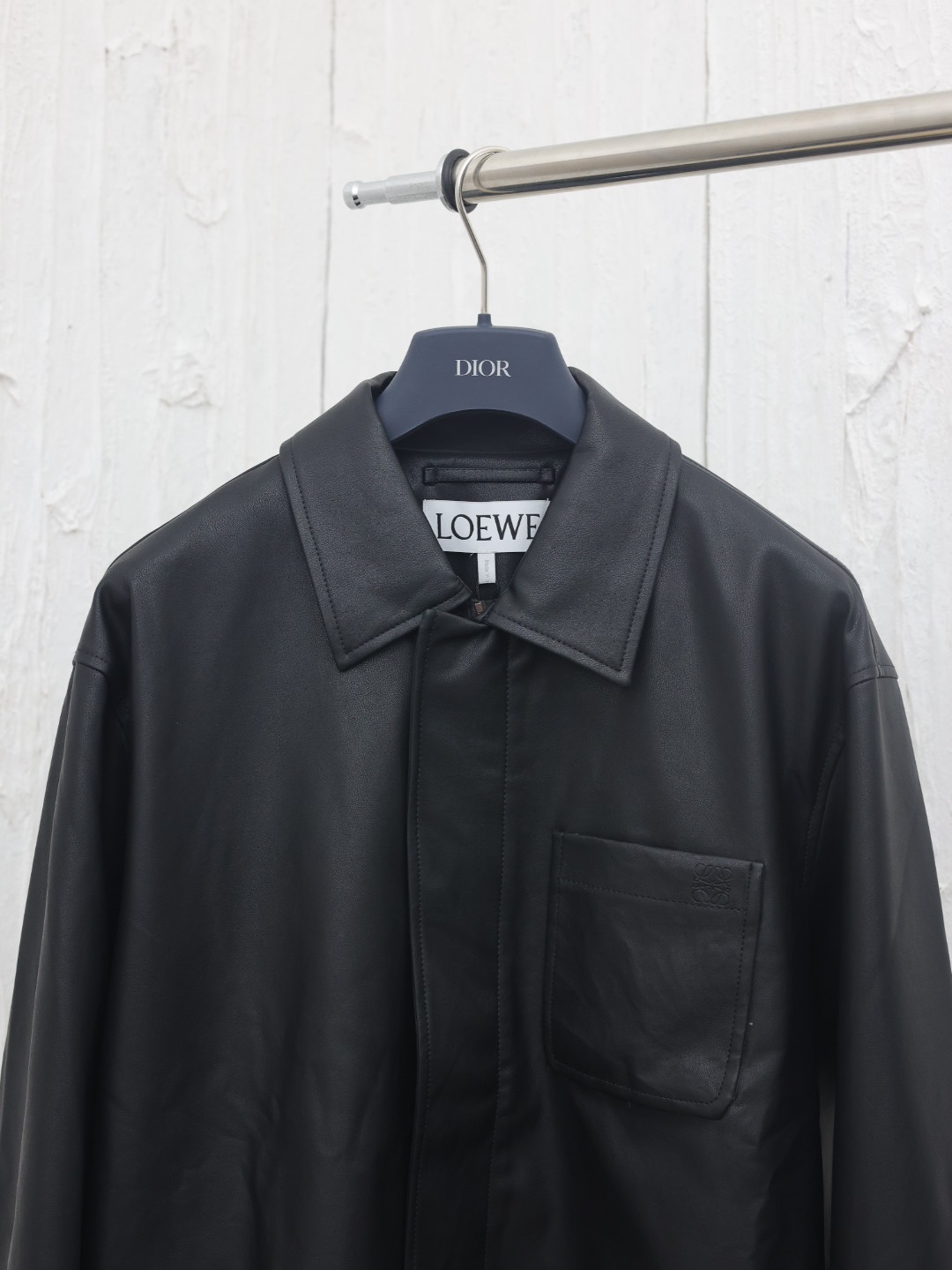 LOEWE FW24 Leather overshirt (H526Y31L29-1100）