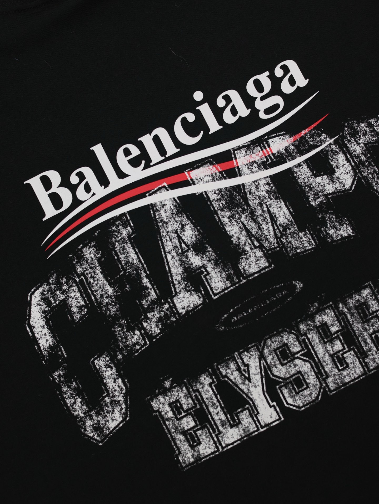 Balenciaga Overlayer Political Campaign T-shirt Large Fit in White/black（620969TSVY79040）