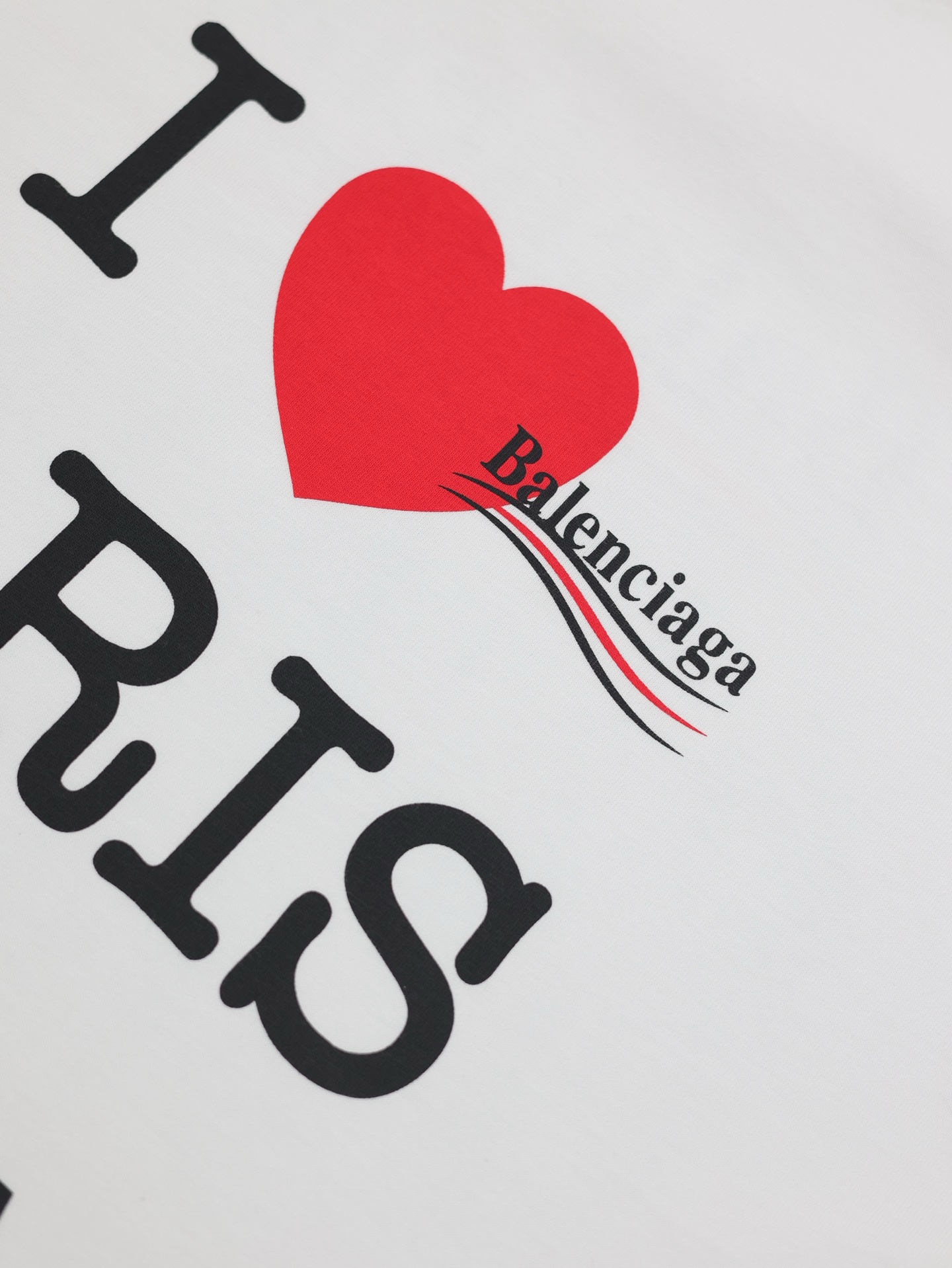 Balenciaga Overlayer Political Campaign T-shirt Large Fit in White/black（620969TSVY79040）