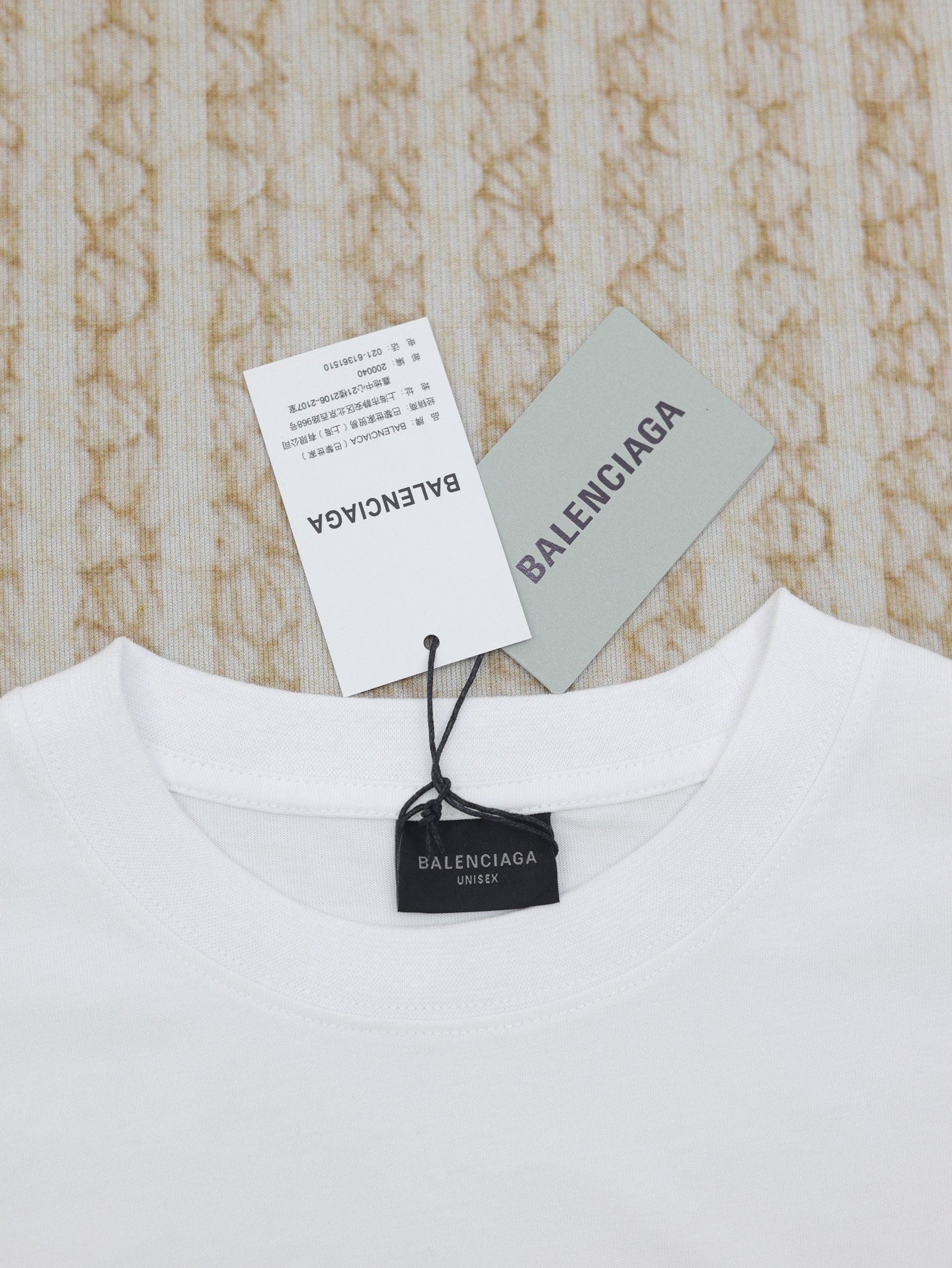 Balenciaga Overlayer Political Campaign T-shirt Large Fit in White/black（620969TSVY79040）