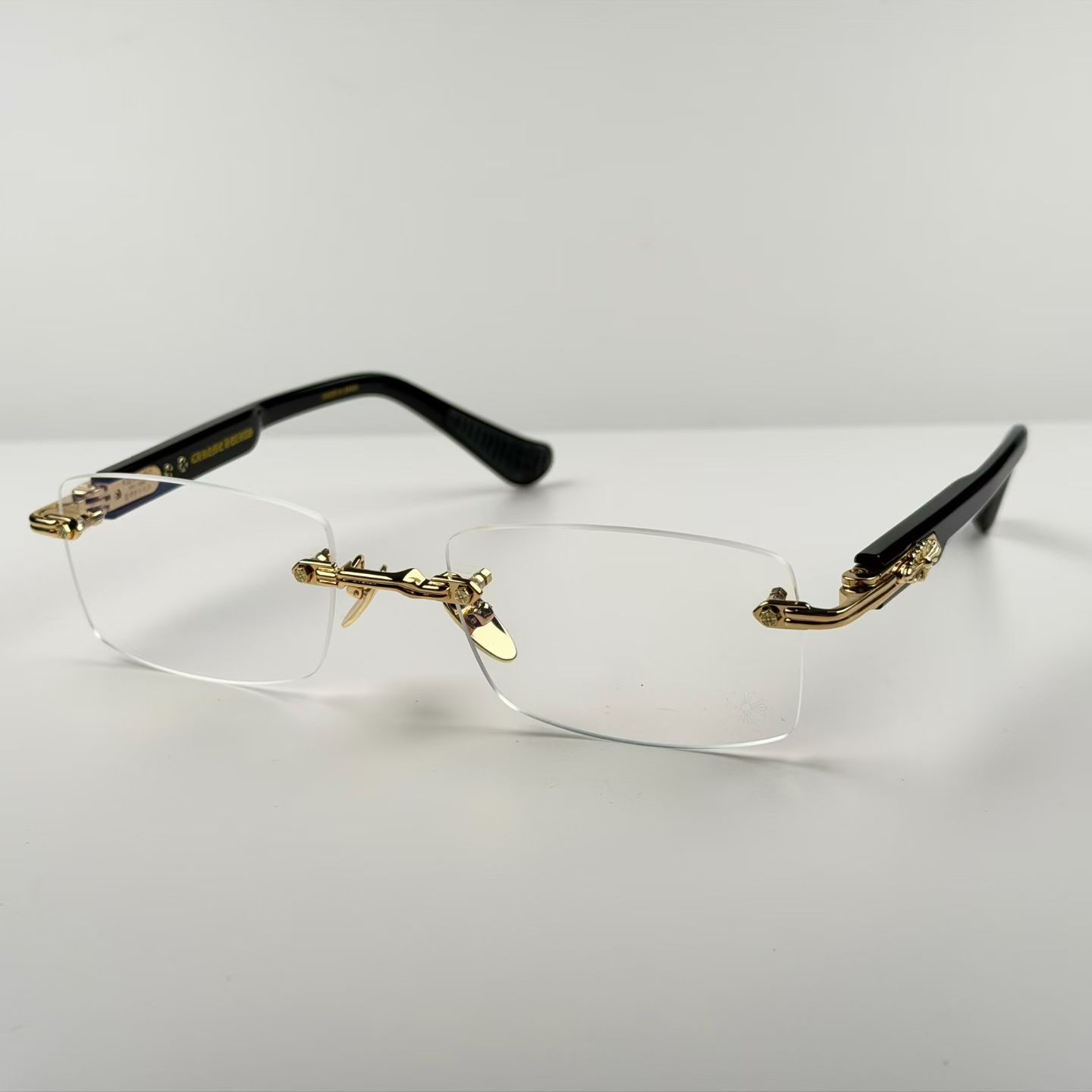 Chrome Hearts DEEP II Eyeglasses Floral Cross Glasses GP-BK-P (CHROME HEARTS 421)