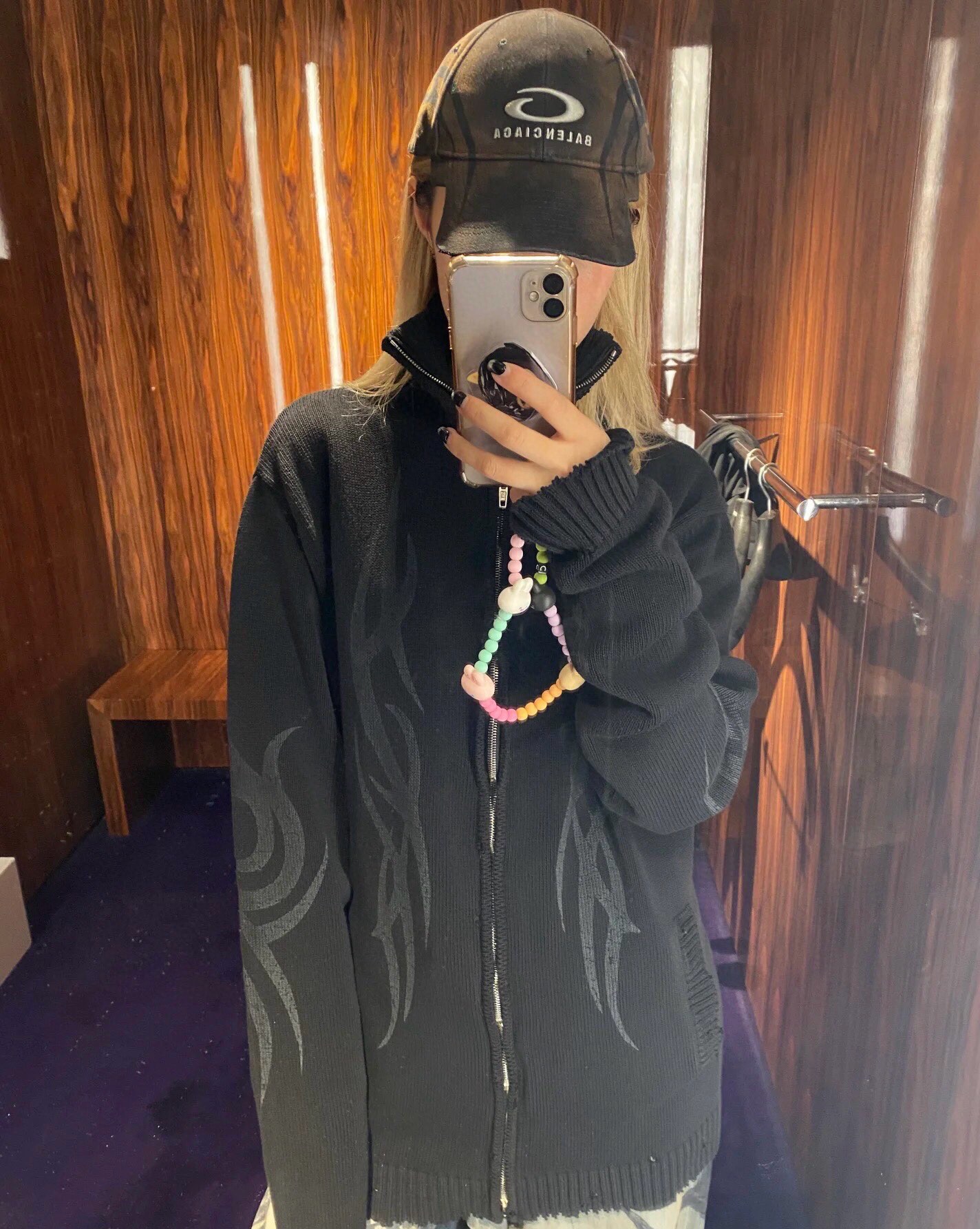 BALENCIAGA Y2K Cap "Black"（808878410B21079）