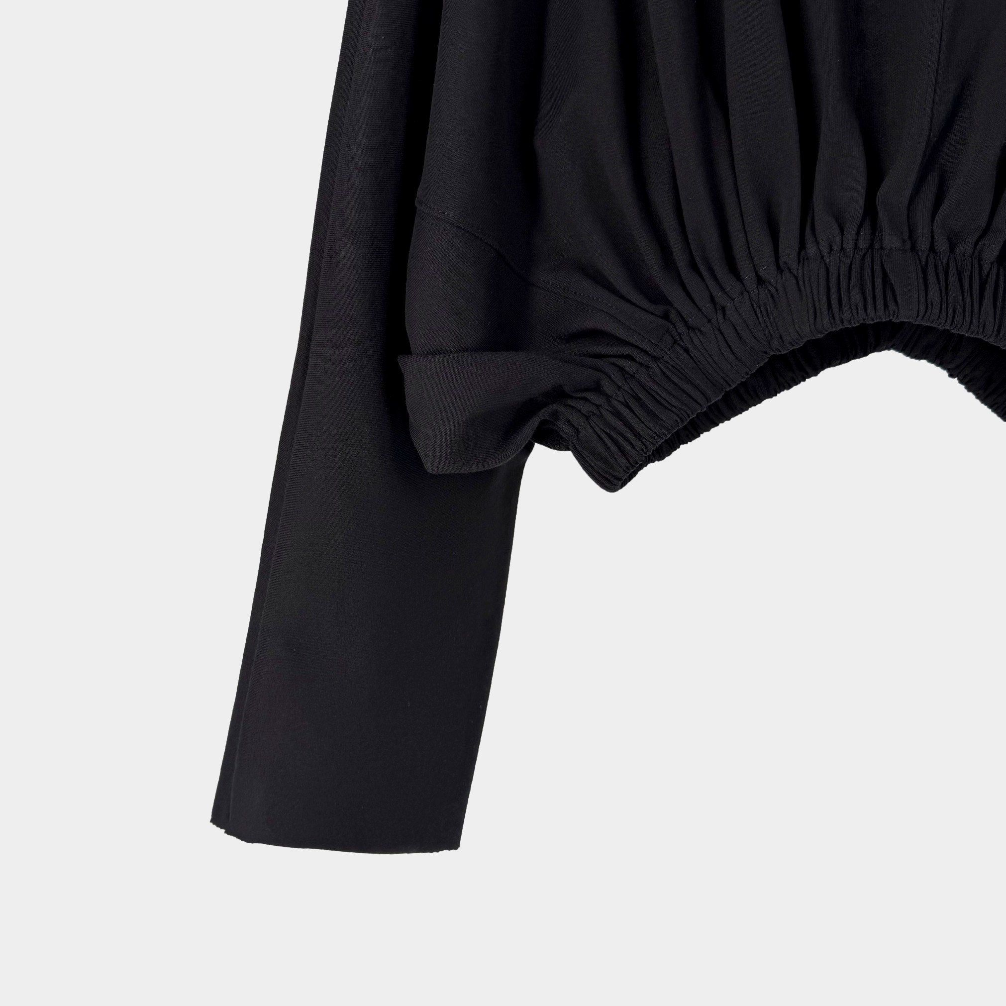 Rick Owens drkshdw Black drawstring hoodie（DS02E7236JDB09）