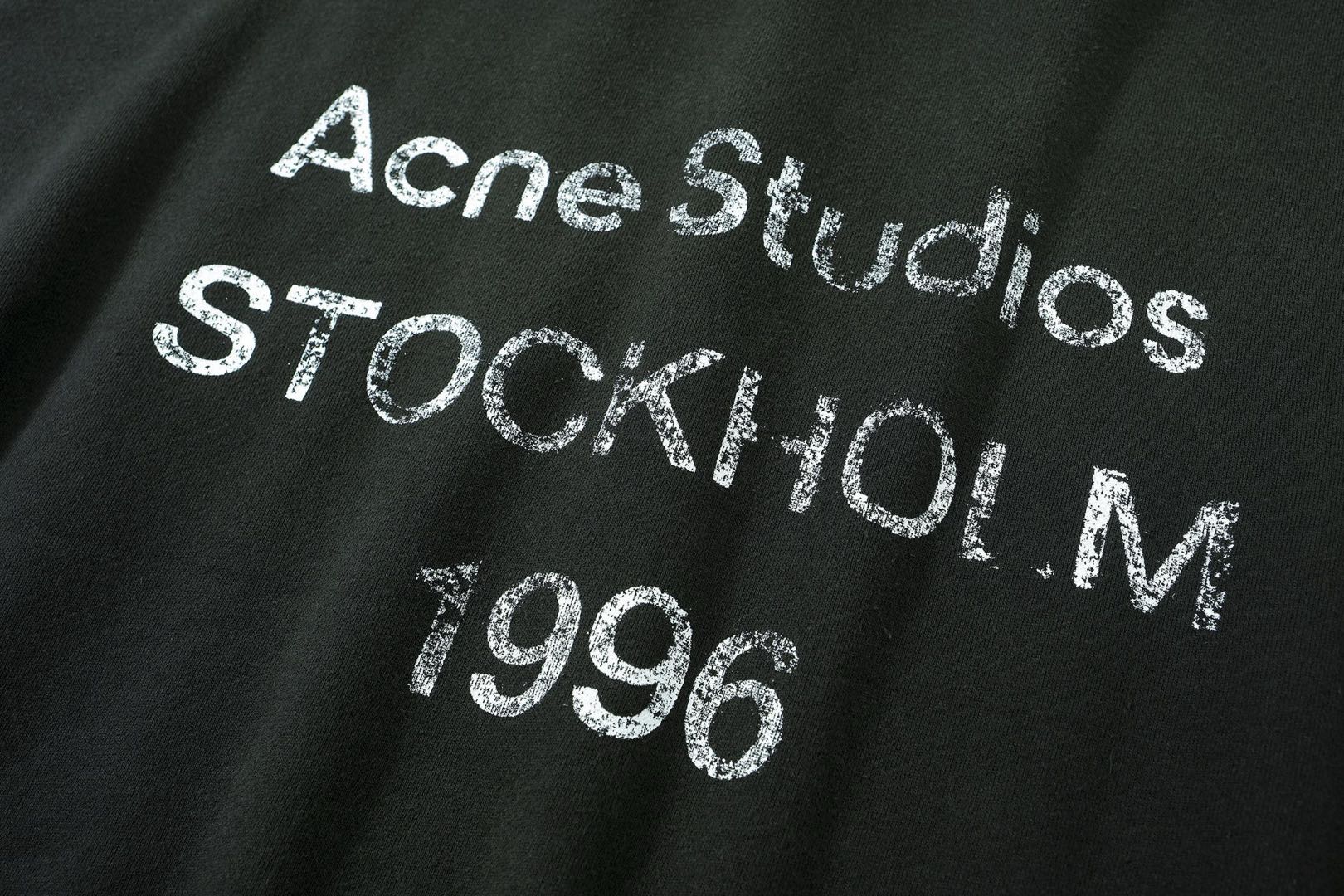 ACNE STUDIOS Men's Back Logo Garment Dyed Hood (CI0136900）