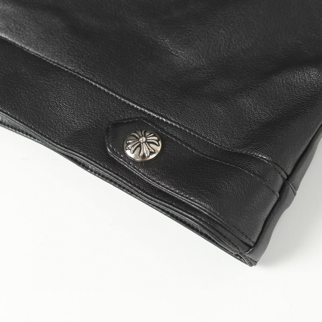 Chrome Hearts Flame vine embroidered leather jacket (CH-0000136）