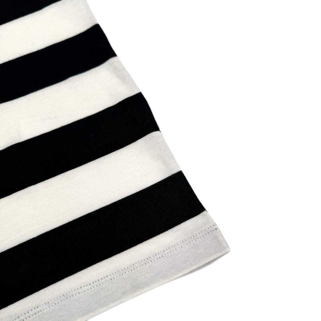 CELINE Triomphe Cotton Plain Knit Loose-fitting T-shirt - Black/White(RX02Q326E-38AW）