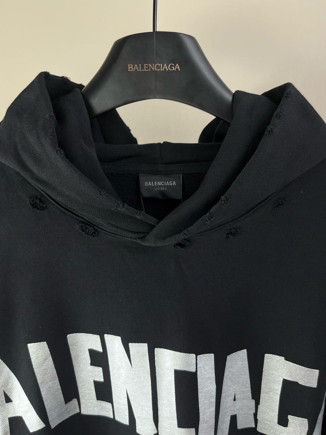 Balenciaga New Black Oversized Hoodie(739024TQVQ91073）