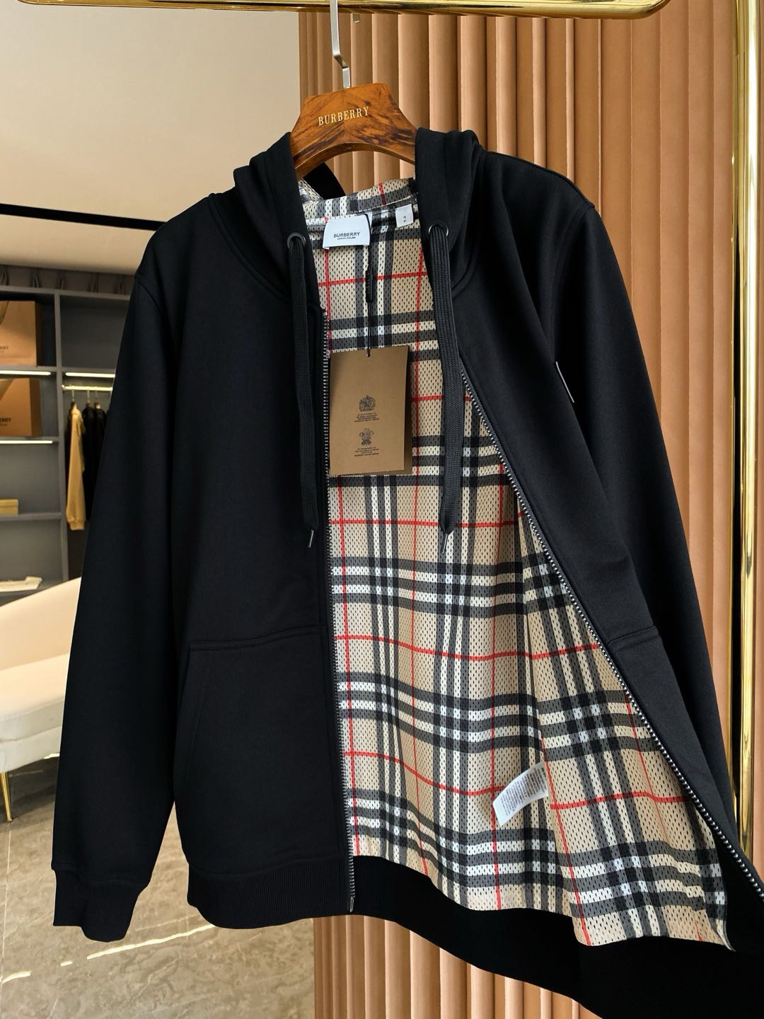 Burberry Cotton Blend Zip Hoodie（8026221-1）