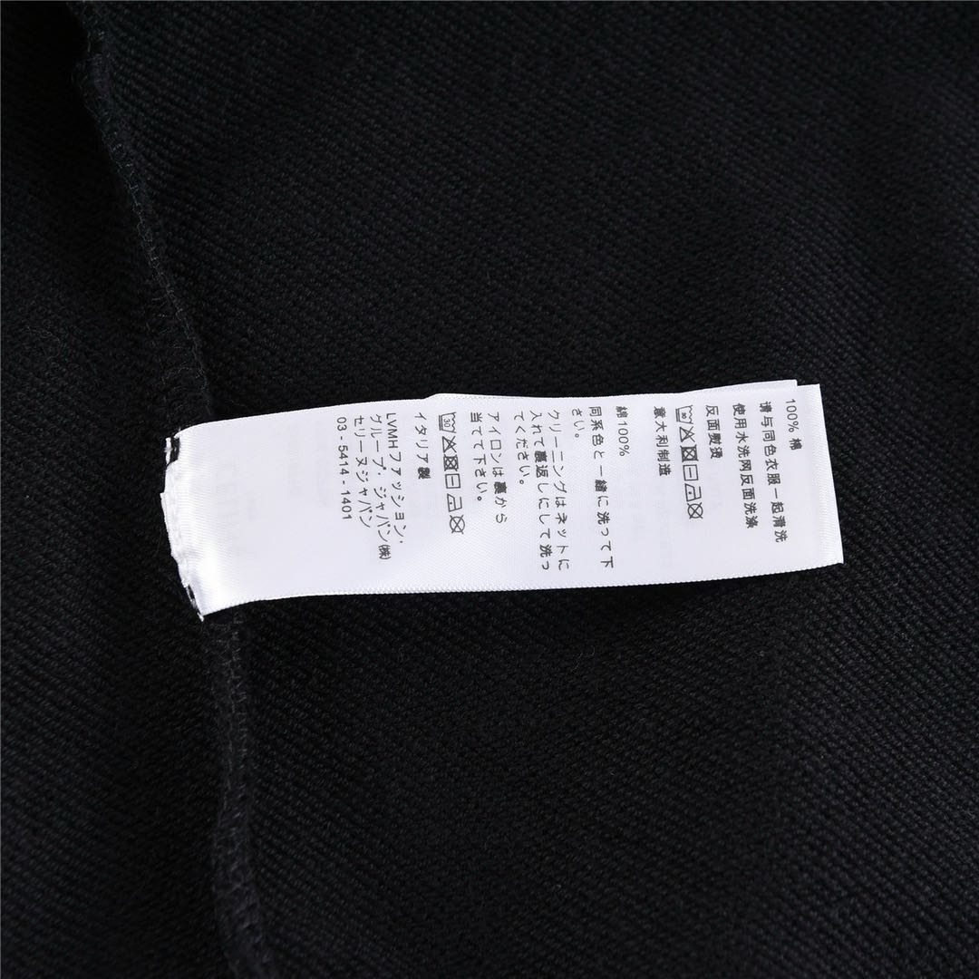 CELINE Celine Loose Sweatshirt / Cotton Fleece "Black/White" (2Y497052H-38AW）