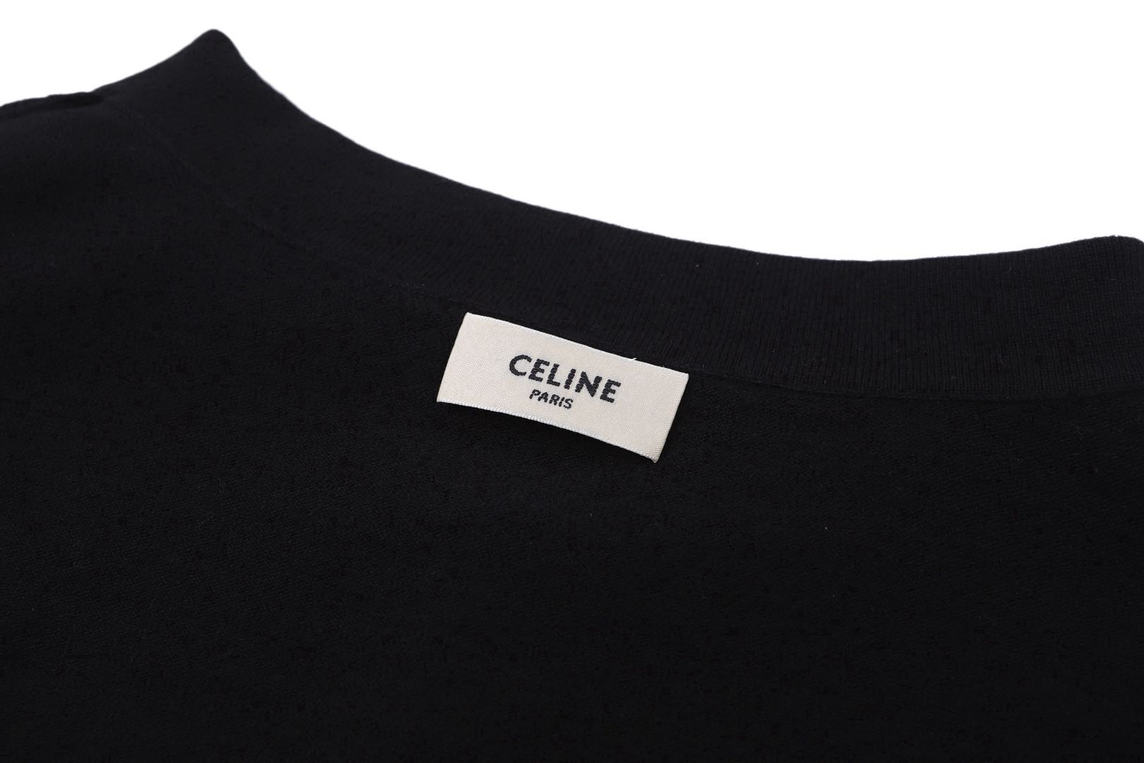 [Copy] CELINE triomphe polo in fine cotton (2ADDT367Y-38NO）