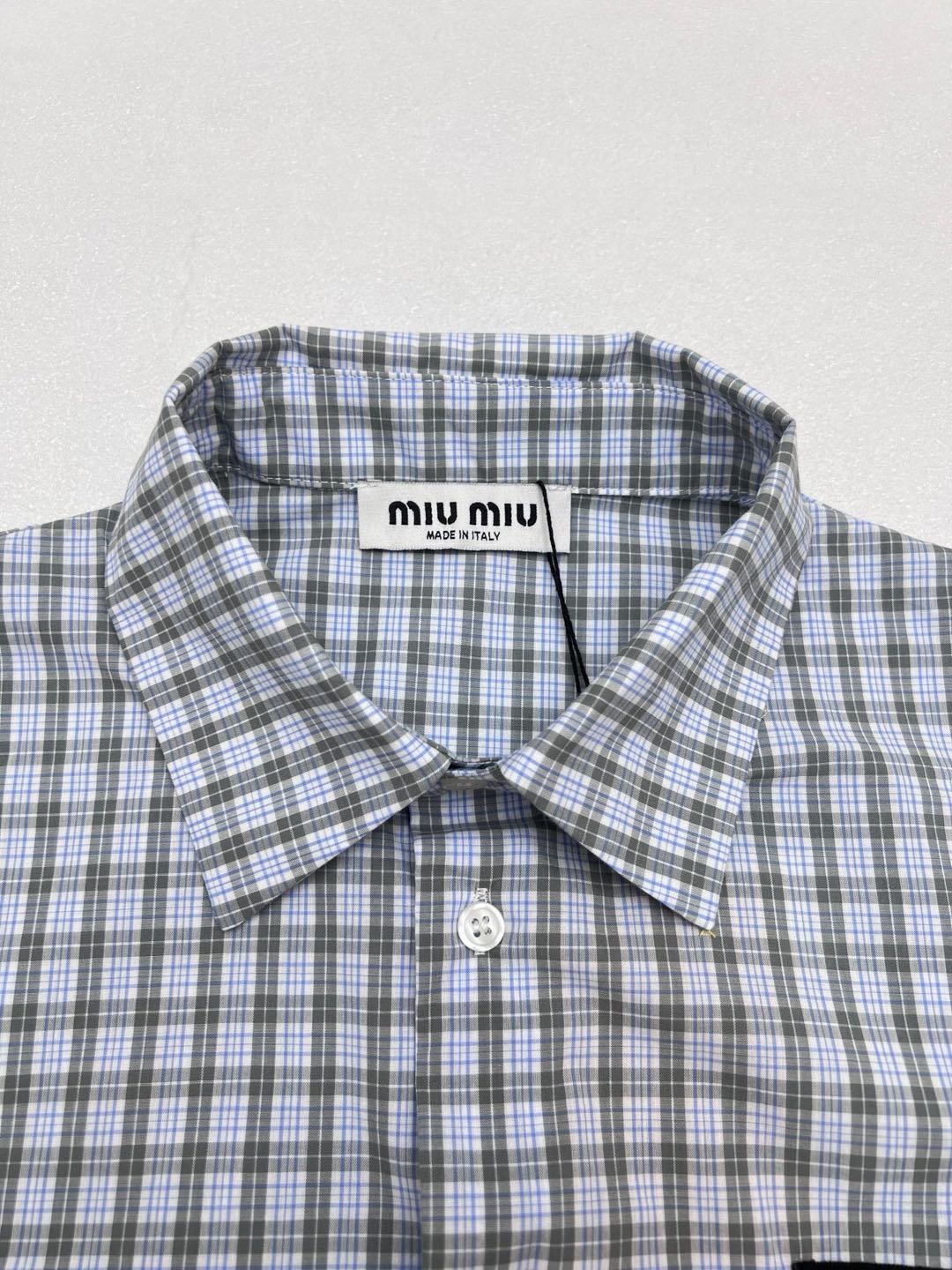 Miu Miu Checked Poplin Shirt（MK1959_196L_F073K_S_OOO）