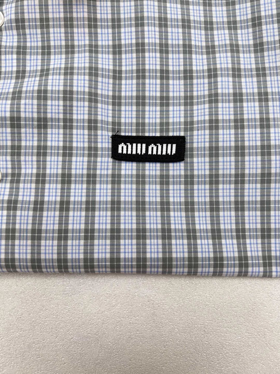 Miu Miu Checked Poplin Shirt（MK1959_196L_F073K_S_OOO）