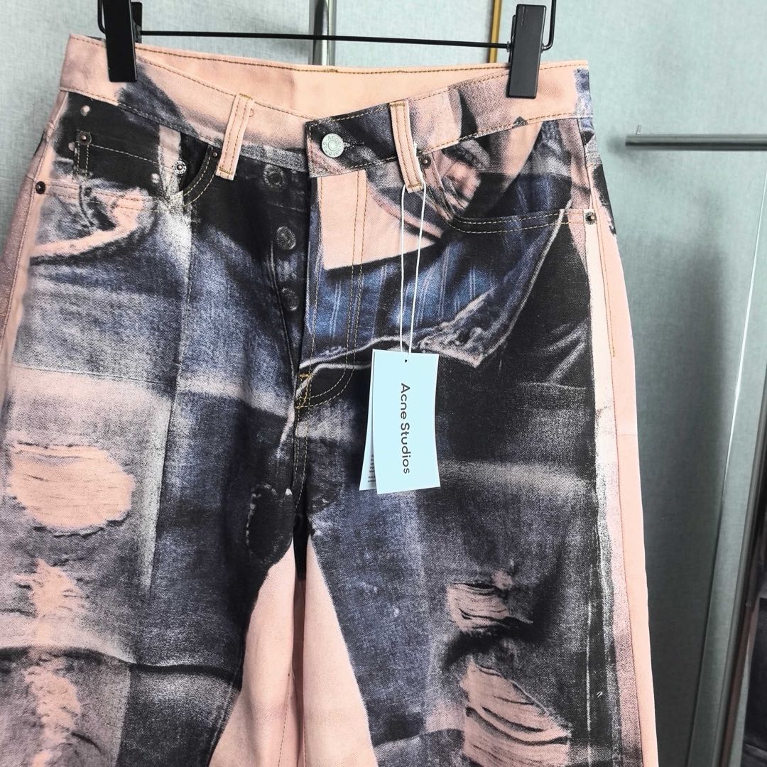 Acne Studios Trompe-l'œil Jeans - 1981(RW-UX-TROU000005）