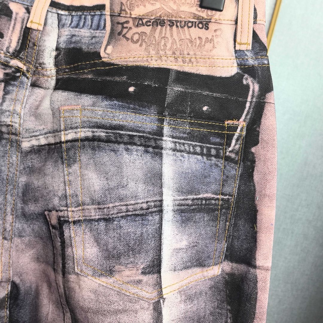 Acne Studios Trompe-l'œil Jeans - 1981(RW-UX-TROU000005）