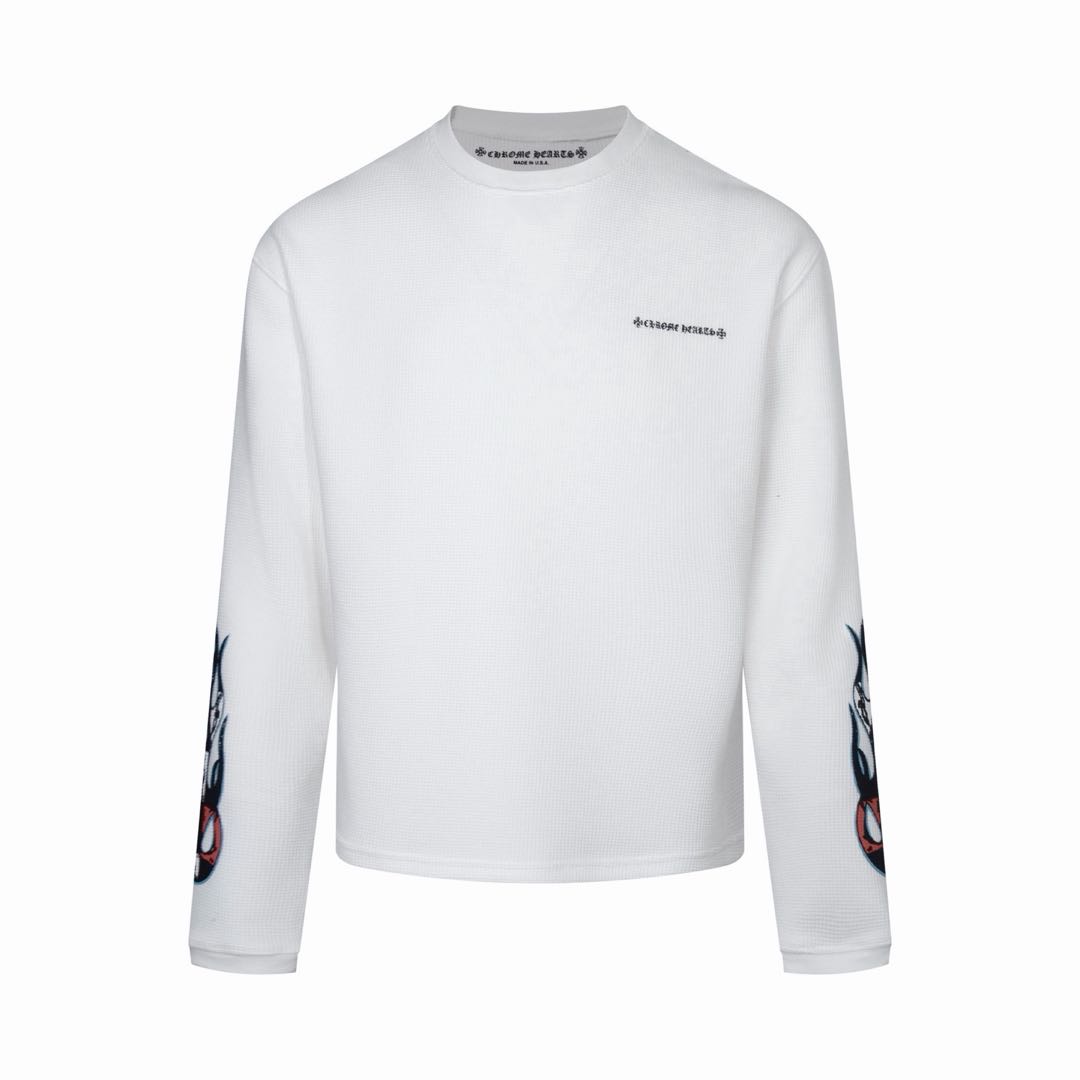 Chrome Hearts Matty Boy Sinister Thermal L/S T-Shirt "White"（CH2026724）