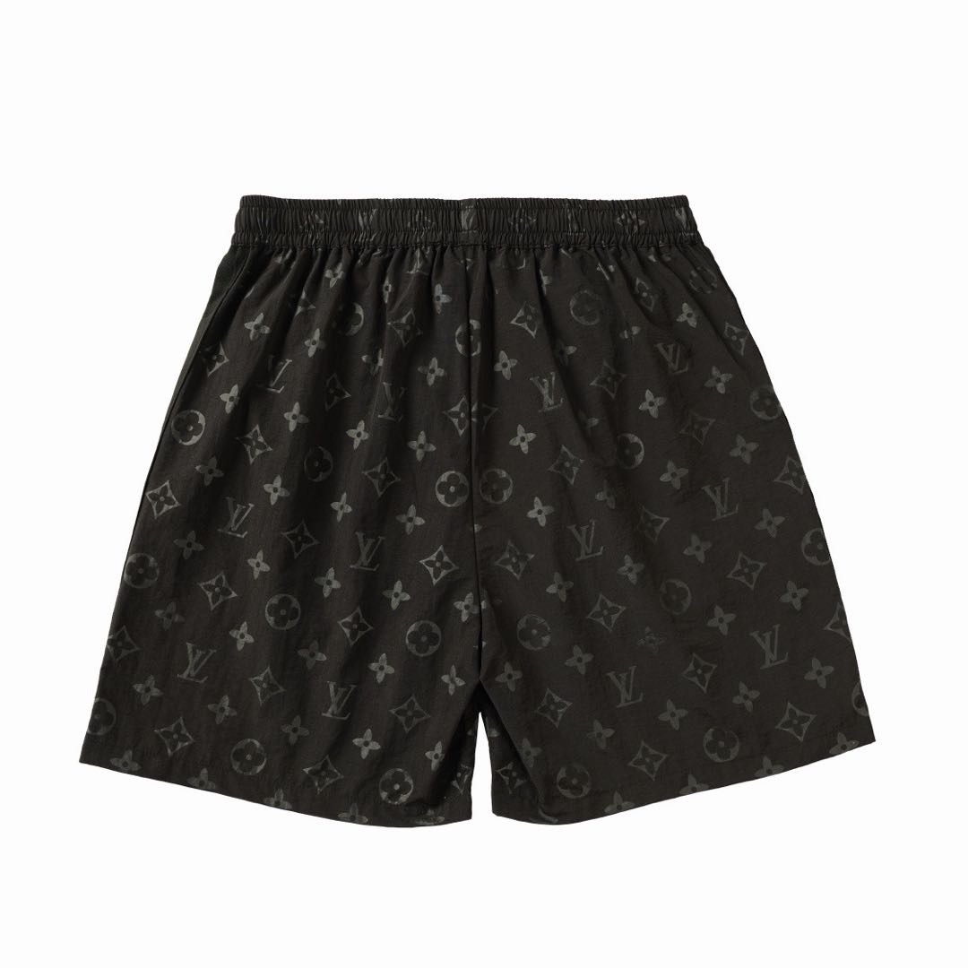 Louis Vuitton Monogram Moire Jacquard Silk Shorts Black（1AGTN1）