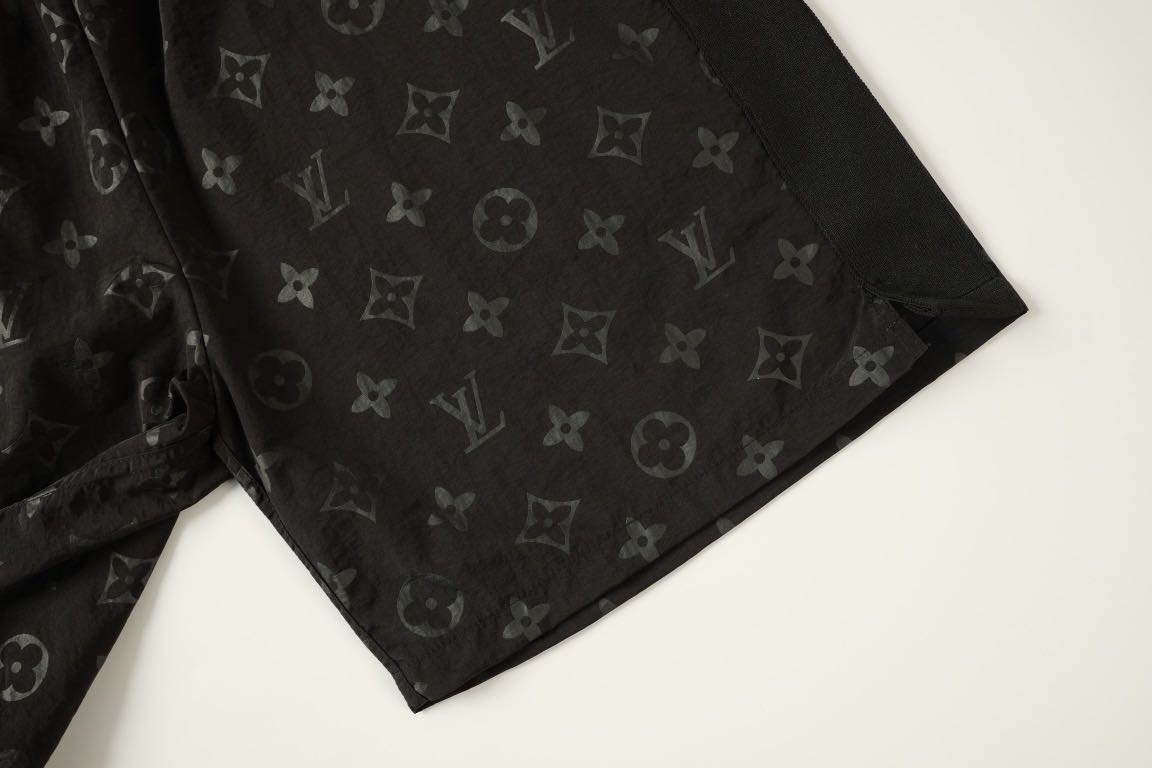 Louis Vuitton Monogram Moire Jacquard Silk Shorts Black（1AGTN1）
