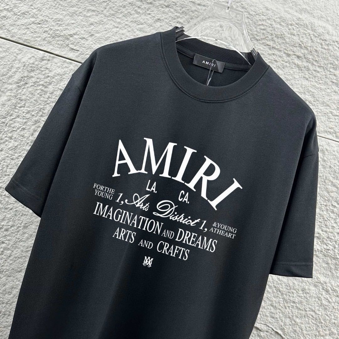 AMIRI - Arts District Cotton Jersey T-shirt (78IXYV016）