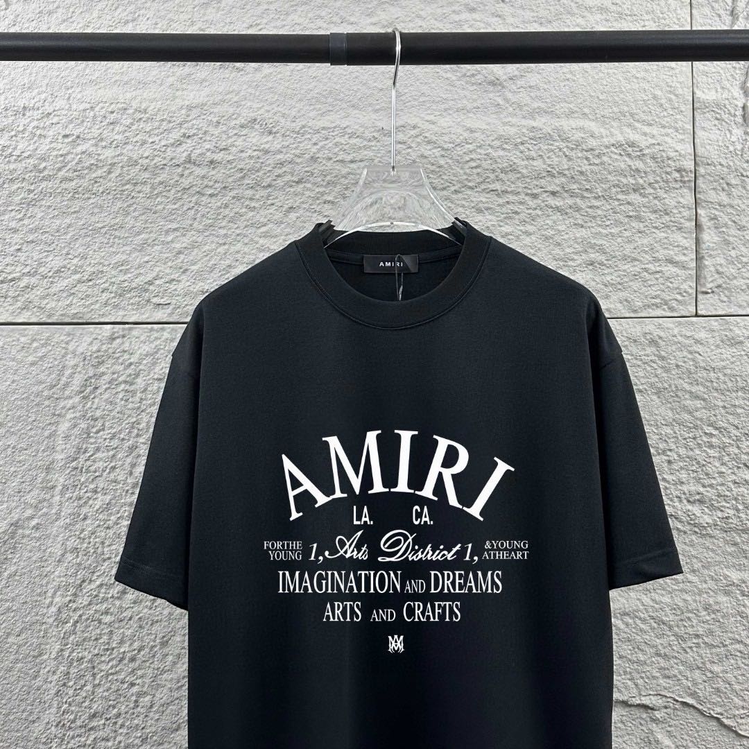 AMIRI - Arts District Cotton Jersey T-shirt (78IXYV016）