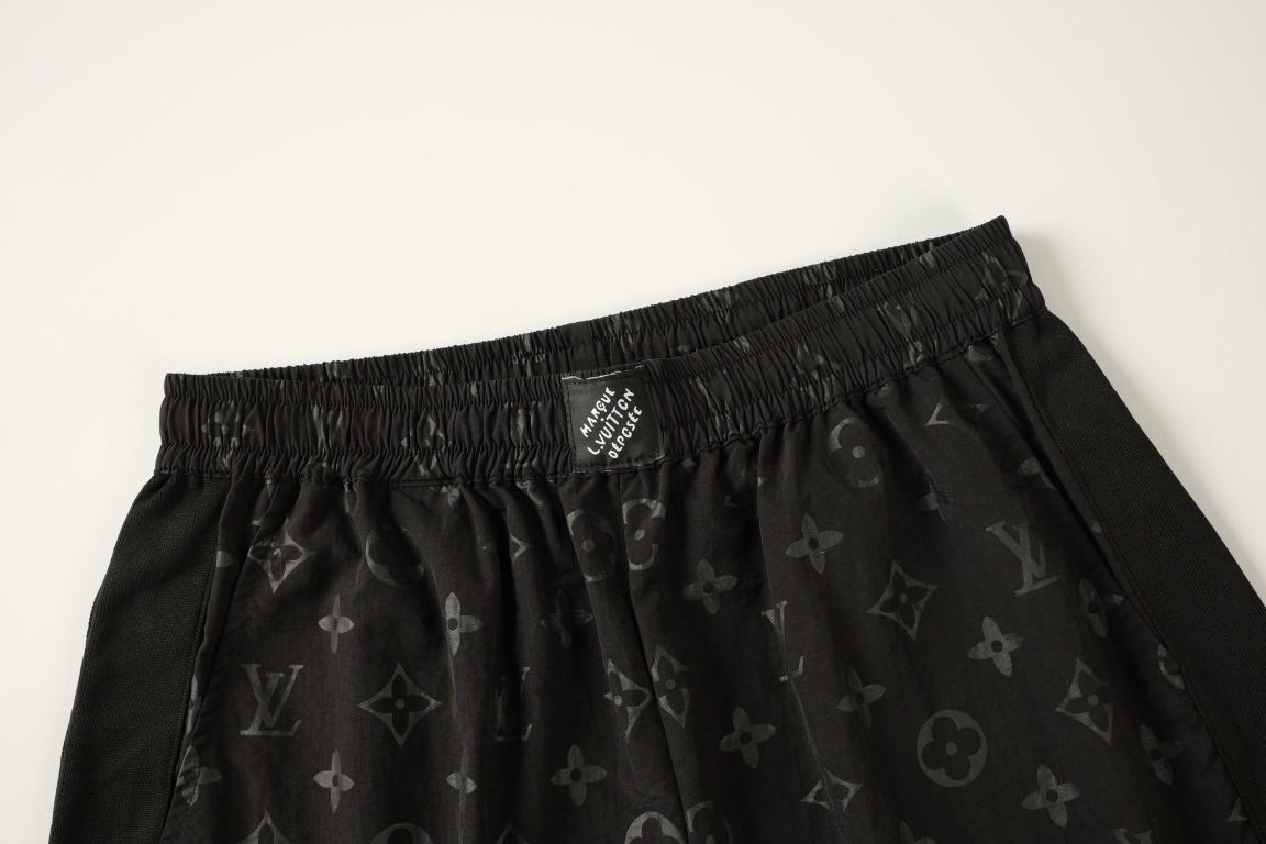 Louis Vuitton Monogram Moire Jacquard Silk Shorts Black（1AGTN1）