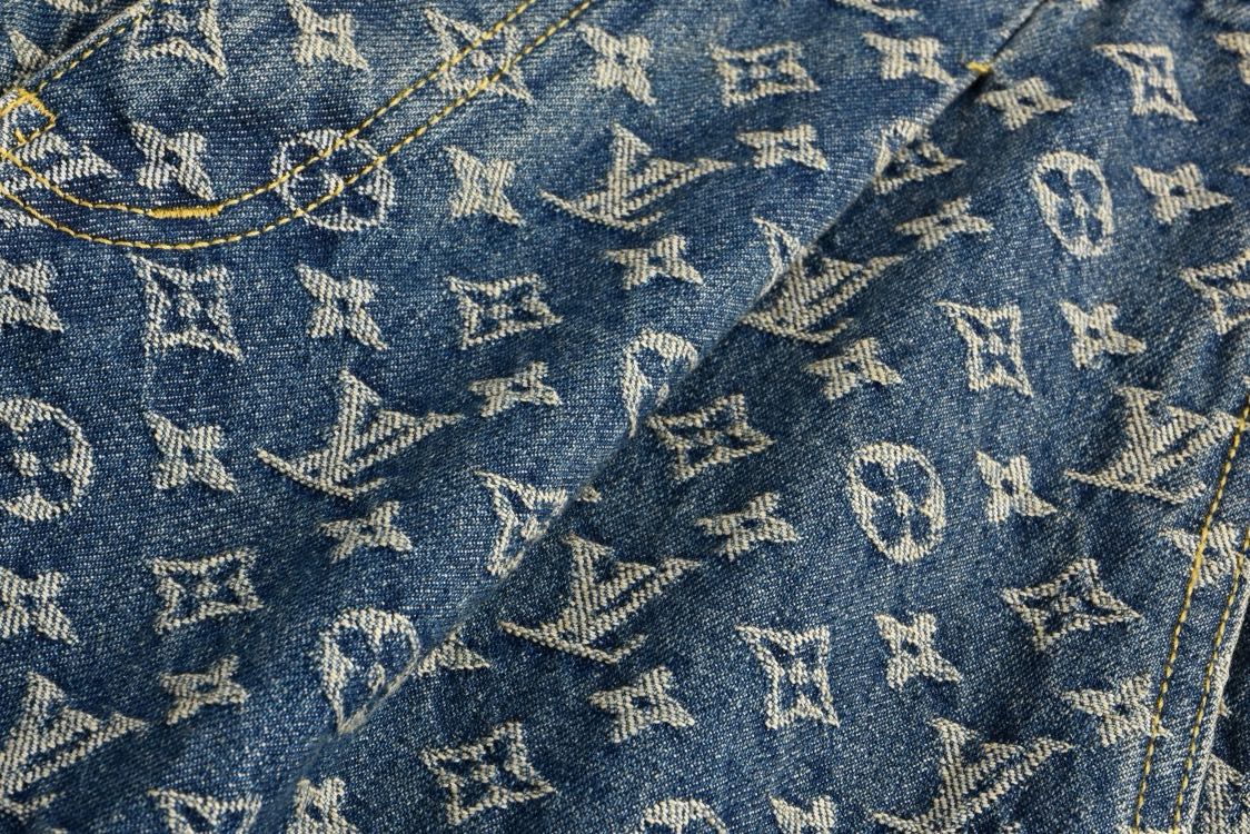 Louis Vuitton Monogram Denim Tailored Pants （1AGIV1）