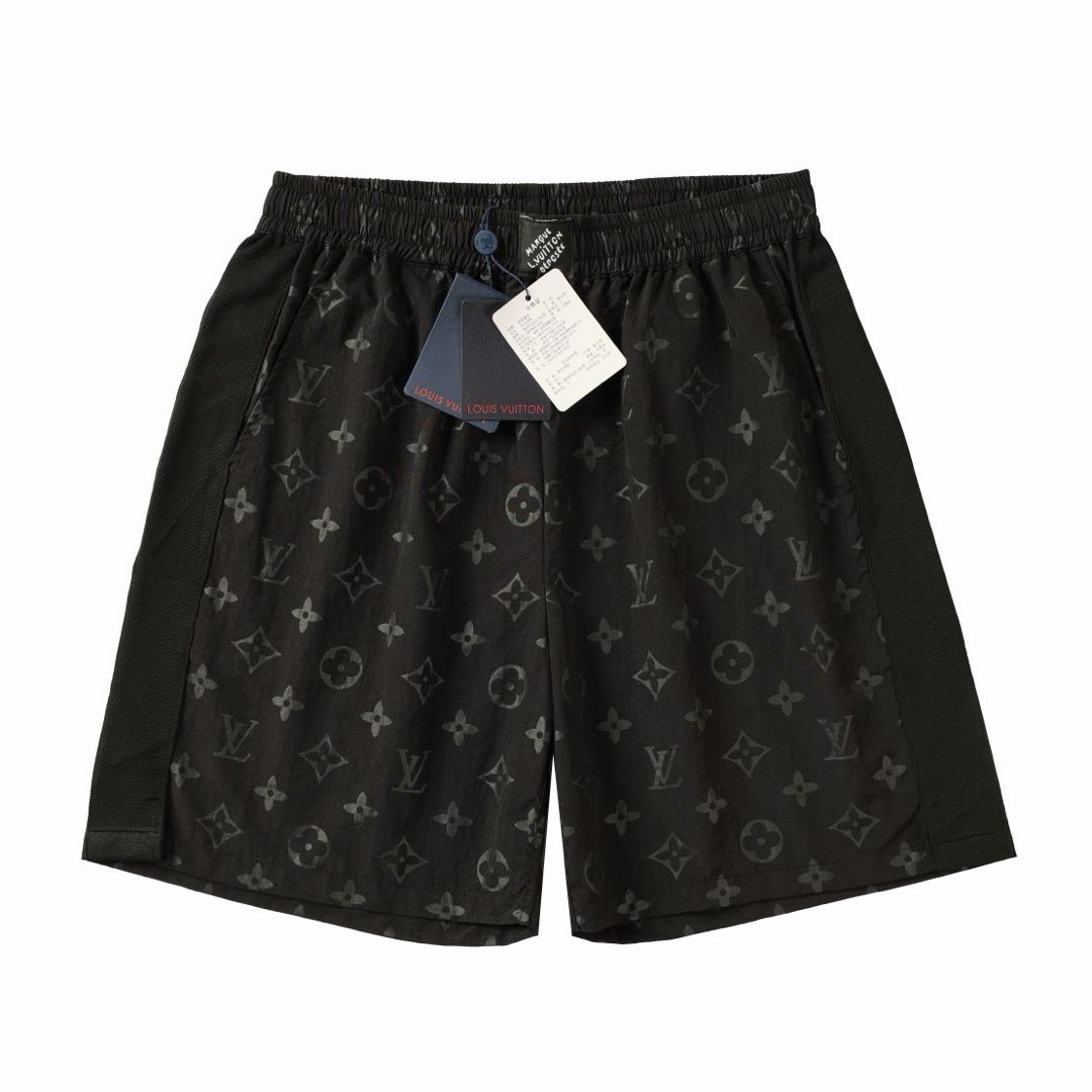 Louis Vuitton Monogram Moire Jacquard Silk Shorts Black（1AGTN1）