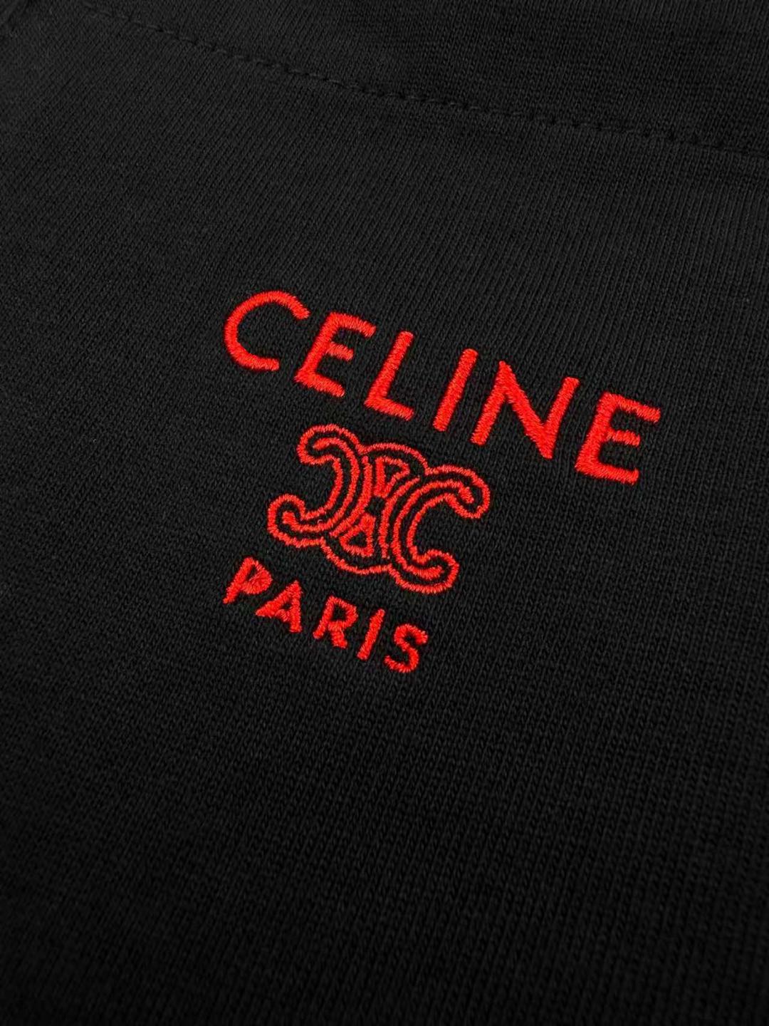 Celine cotton logo T-shirt (RX0I31242.GDX7）