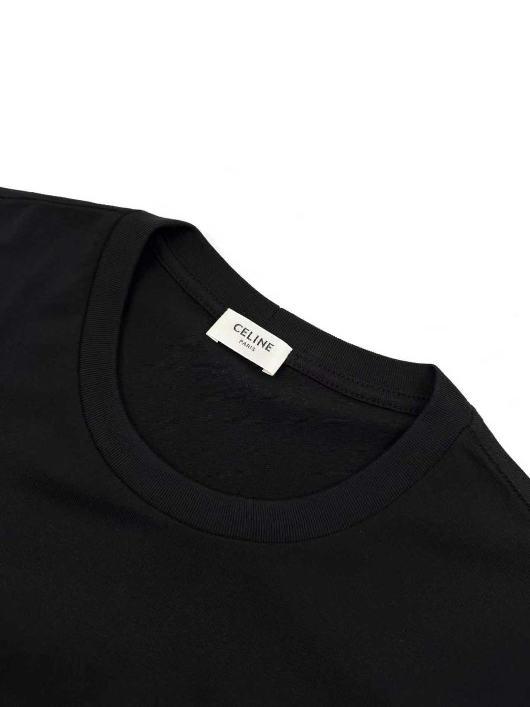 Celine cotton logo T-shirt (RX0I31242.GDX7）