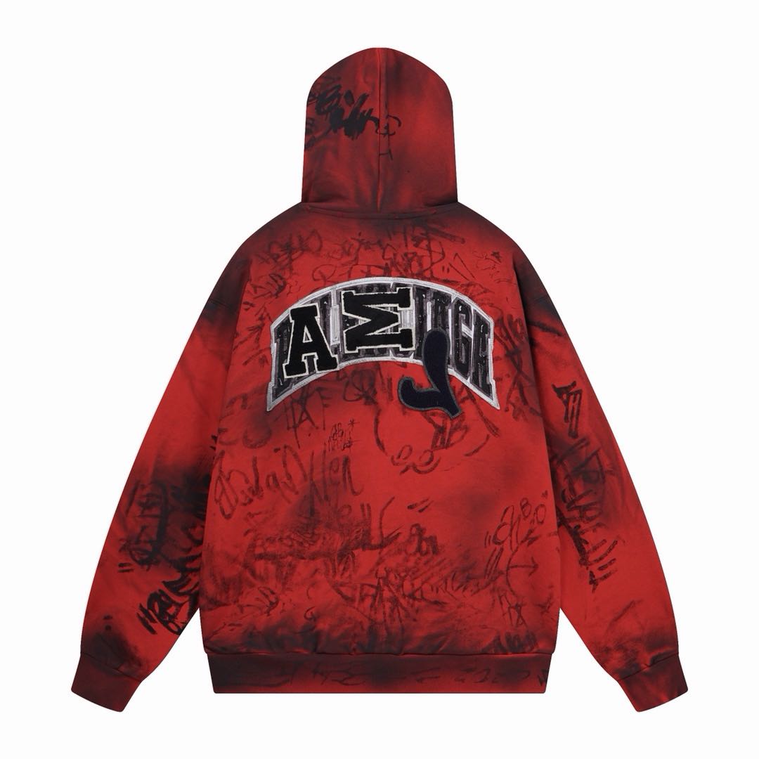 BALENCIAGA Skater Zip Up Hoodie Medium Fit "Red"（744457TOVA86400）