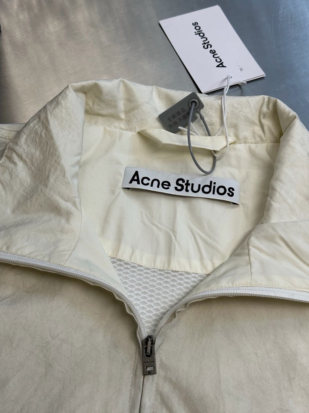 Acne Studios Logo zip-up jacket (B90791-900）