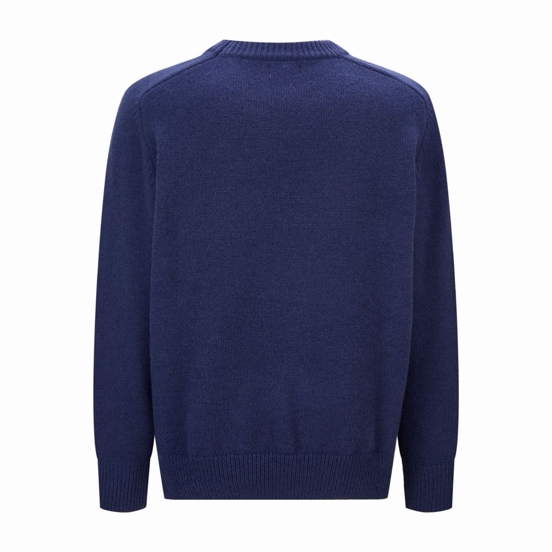 CELINE Men's Loose-Fit Triomphe Crew-Neck Knit Sweater (2AC85048T.03SD）
