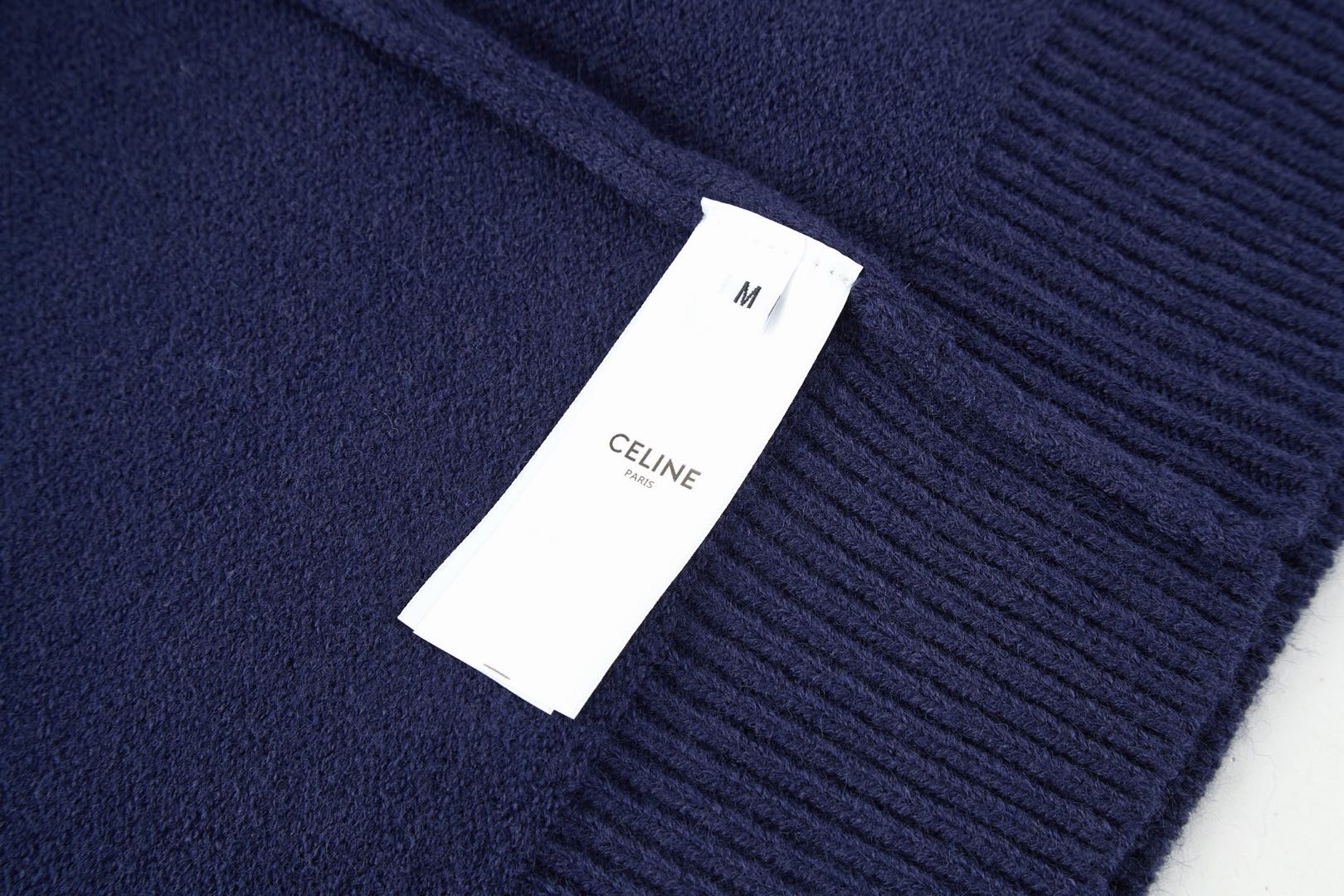 CELINE Men's Loose-Fit Triomphe Crew-Neck Knit Sweater (2AC85048T.03SD）