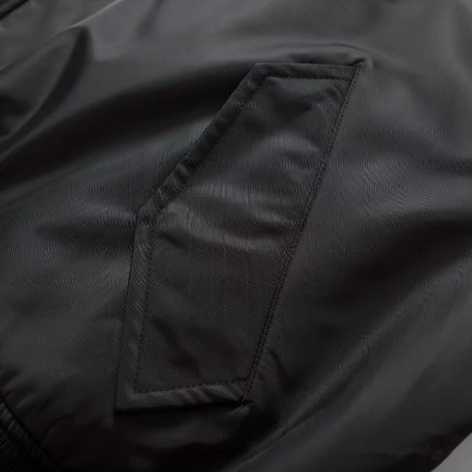 Balenciaga Boxing Varsity Jacket in black bomber nylon(809169TRO511000）