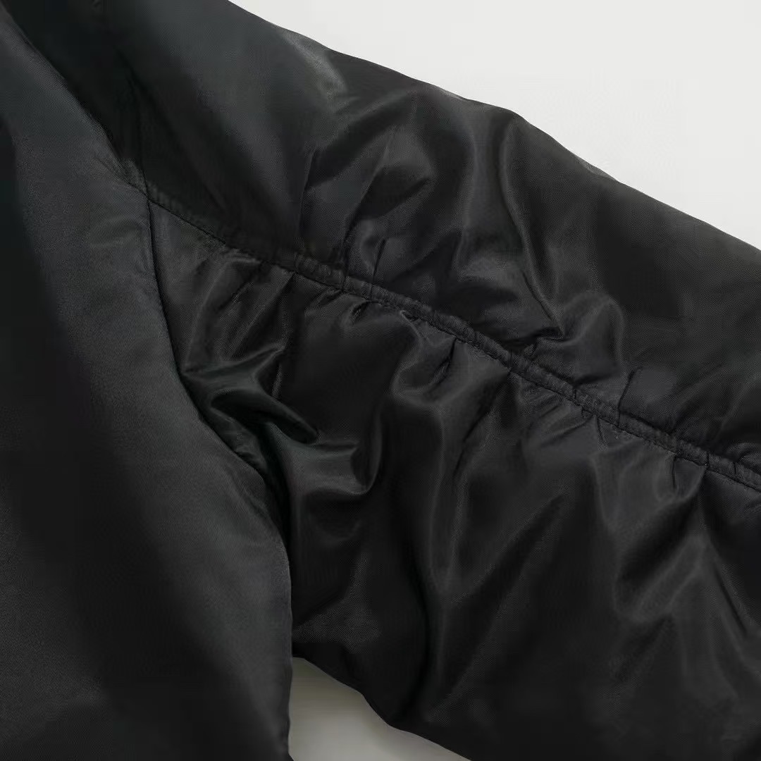 Balenciaga Boxing Varsity Jacket in black bomber nylon(809169TRO511000）