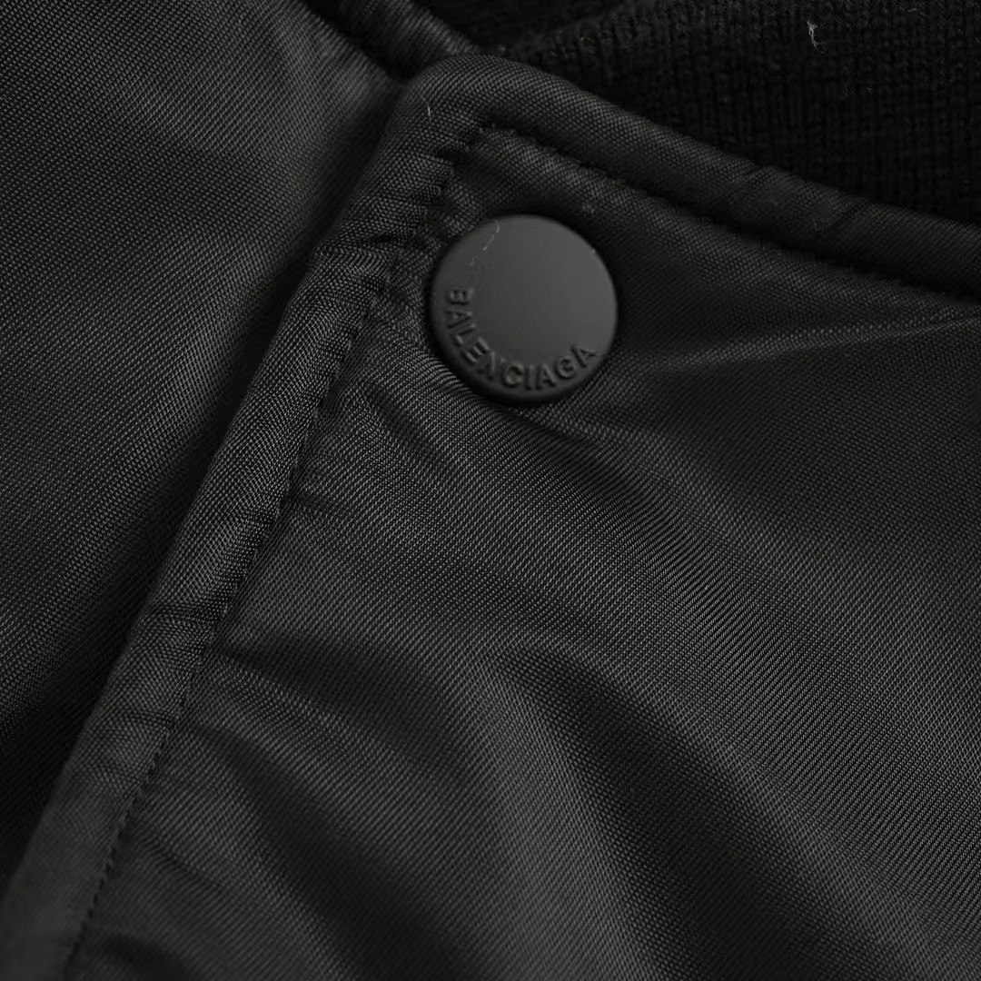 Balenciaga Boxing Varsity Jacket in black bomber nylon Balenciaga Boxing Varsity Jacket in black bomber nylon