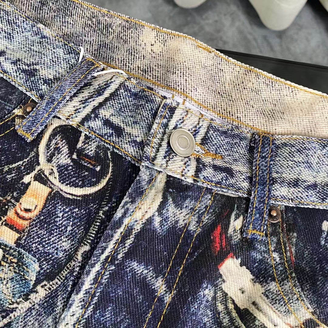 Acne Studios Baggy fit trousers - 1981M - Mid Blue (B00374-863）