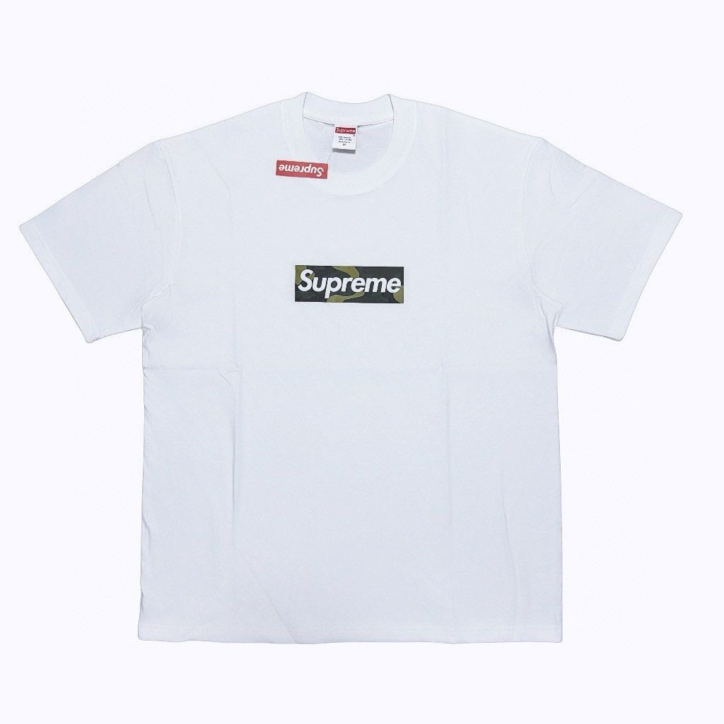 SUPREME 23FW CAMO BOX LOGO TEE"White"（SUP-FW23-246）