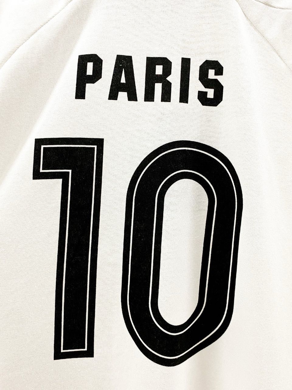 BALENCIAGA Men's Paris Soccer Long Sleeve T-Shirt Oversized "Black/White"(778972TPVT71070）