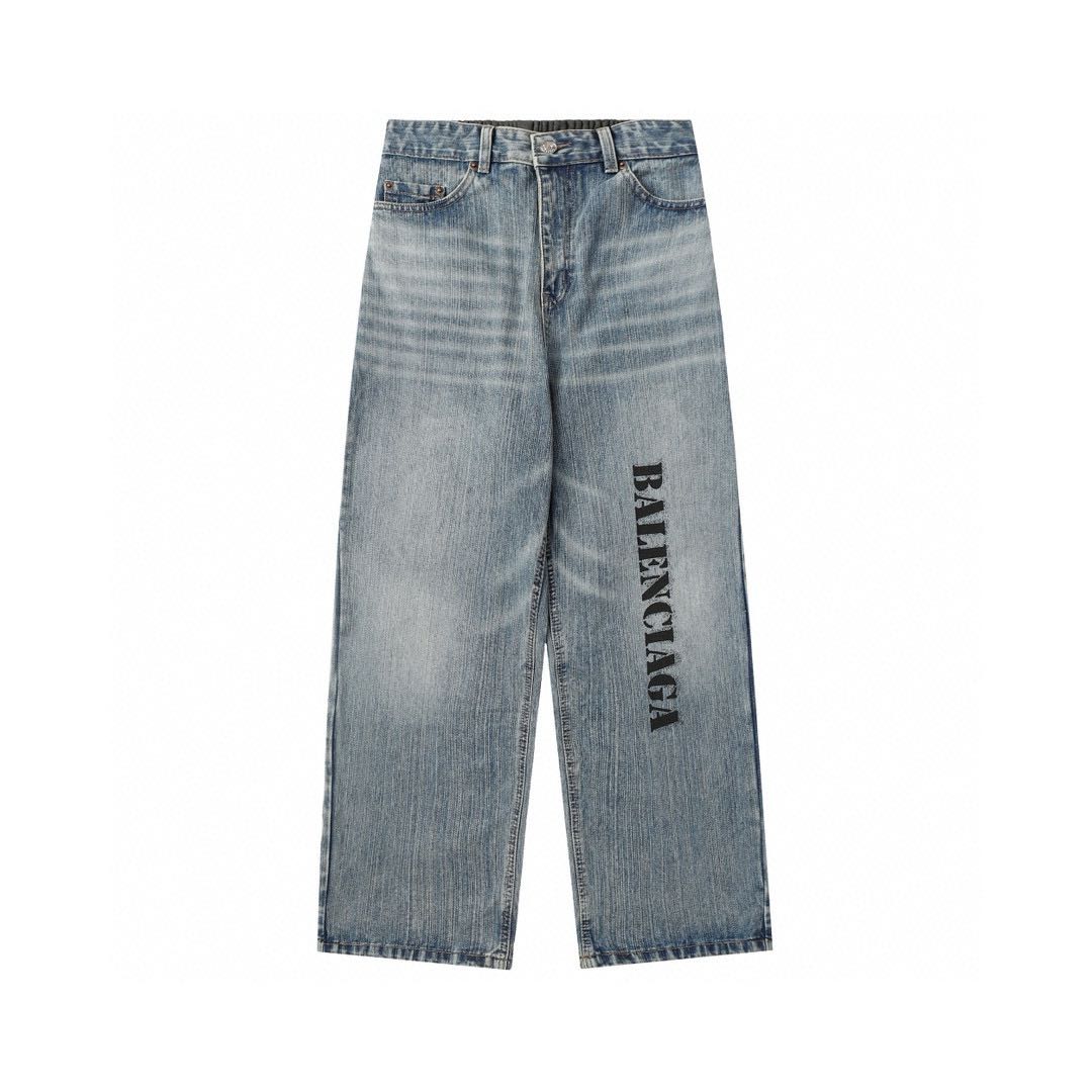 BALENCIAGA STENCIL TYPE HYBRID BAGGY（783697THW254245）