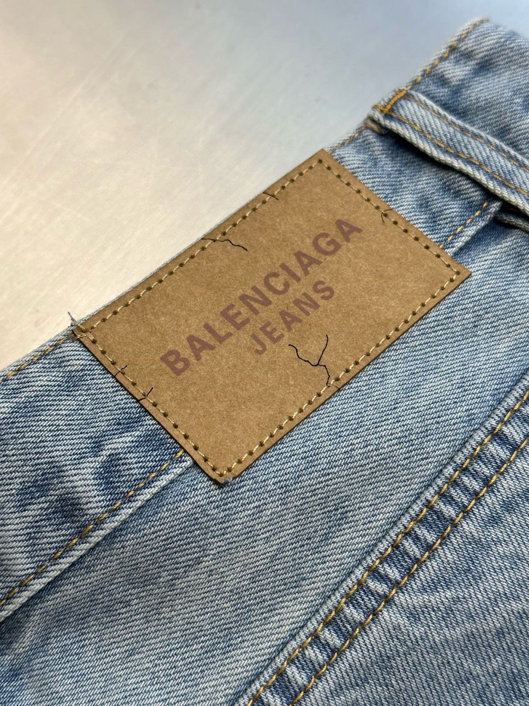 [Copy]BALENCIAGA Men's Cut-up Baggy Pants in Blue（805094TRW903969）