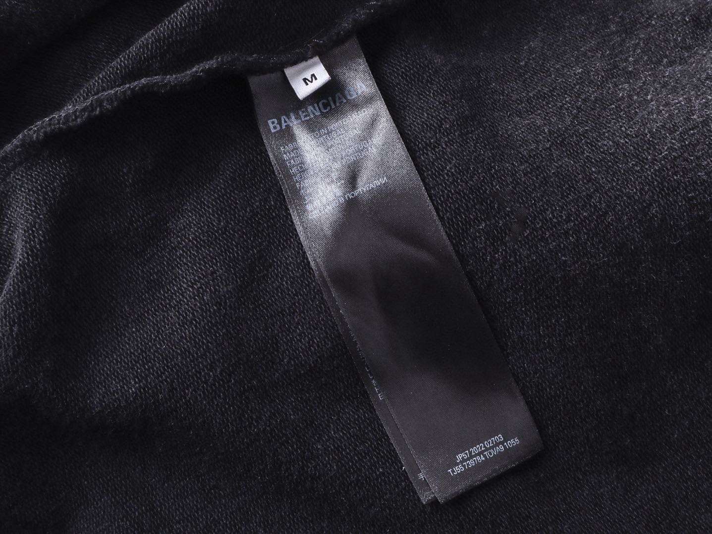 Balenciaga Men's Sponsor Logos Large Zip-up Hoodie in Black Faded（826162TSVE11041）