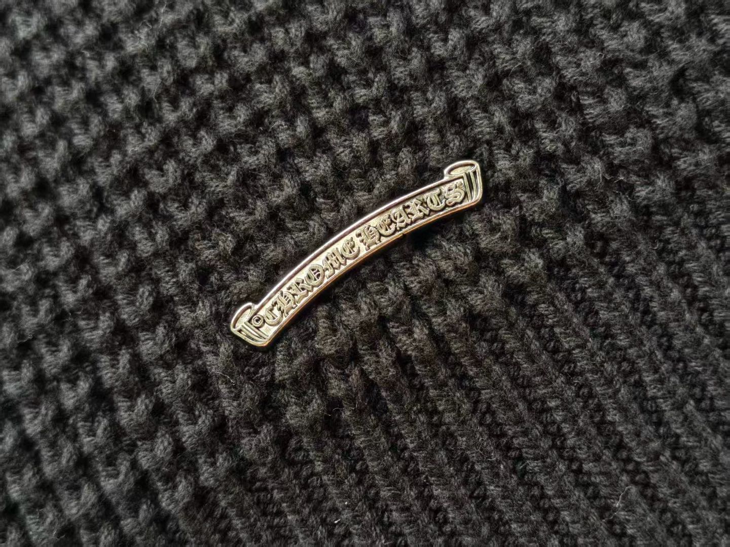 Chrome Hearts Leather Cross Patch Cashmere  (CH-104316903）